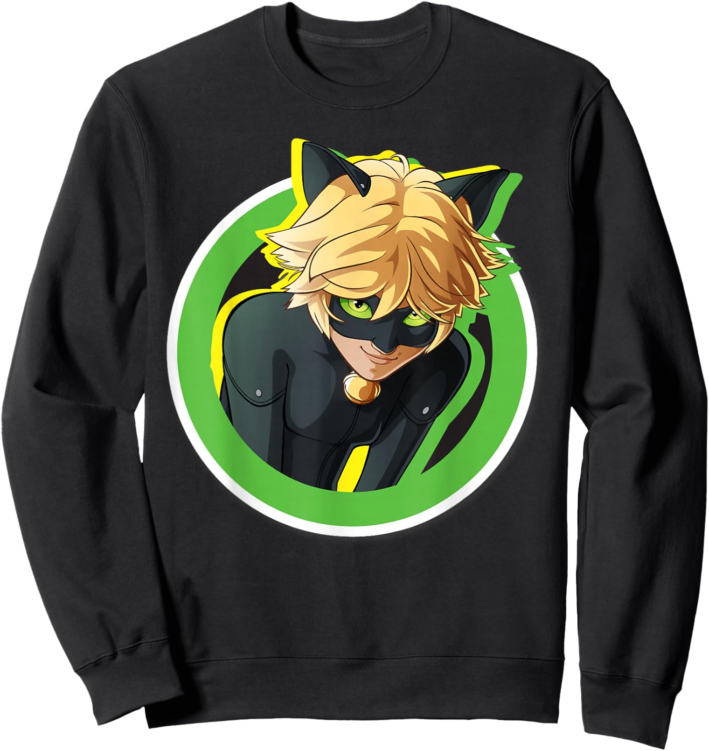 Miraculous Collection Cat Noir Badge Small Sweatshirt - Sweatshirt | Black