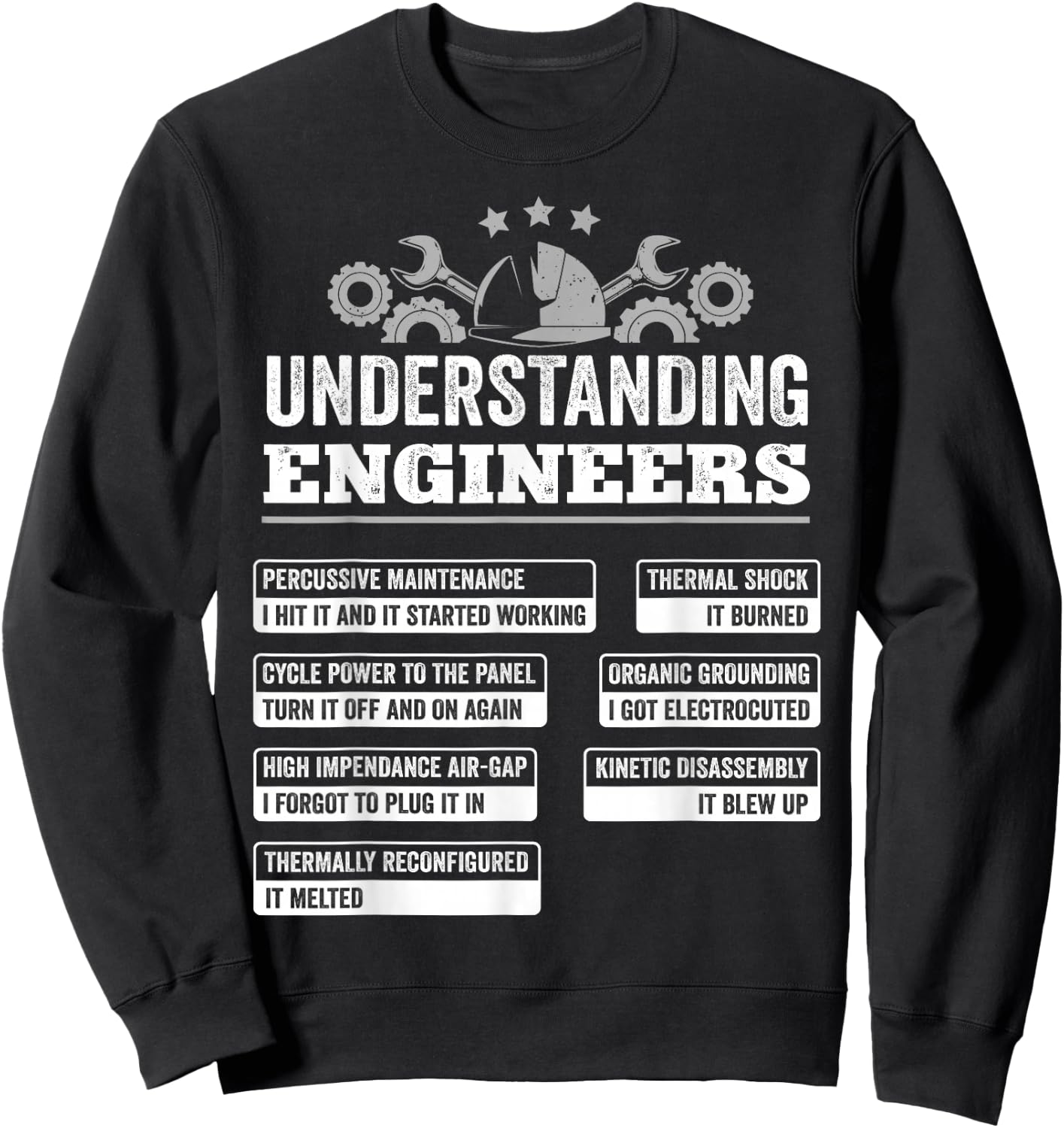 Understanding Engineers Funny Mechanical Engineering Sweatshirt - Sweatshirt | Black