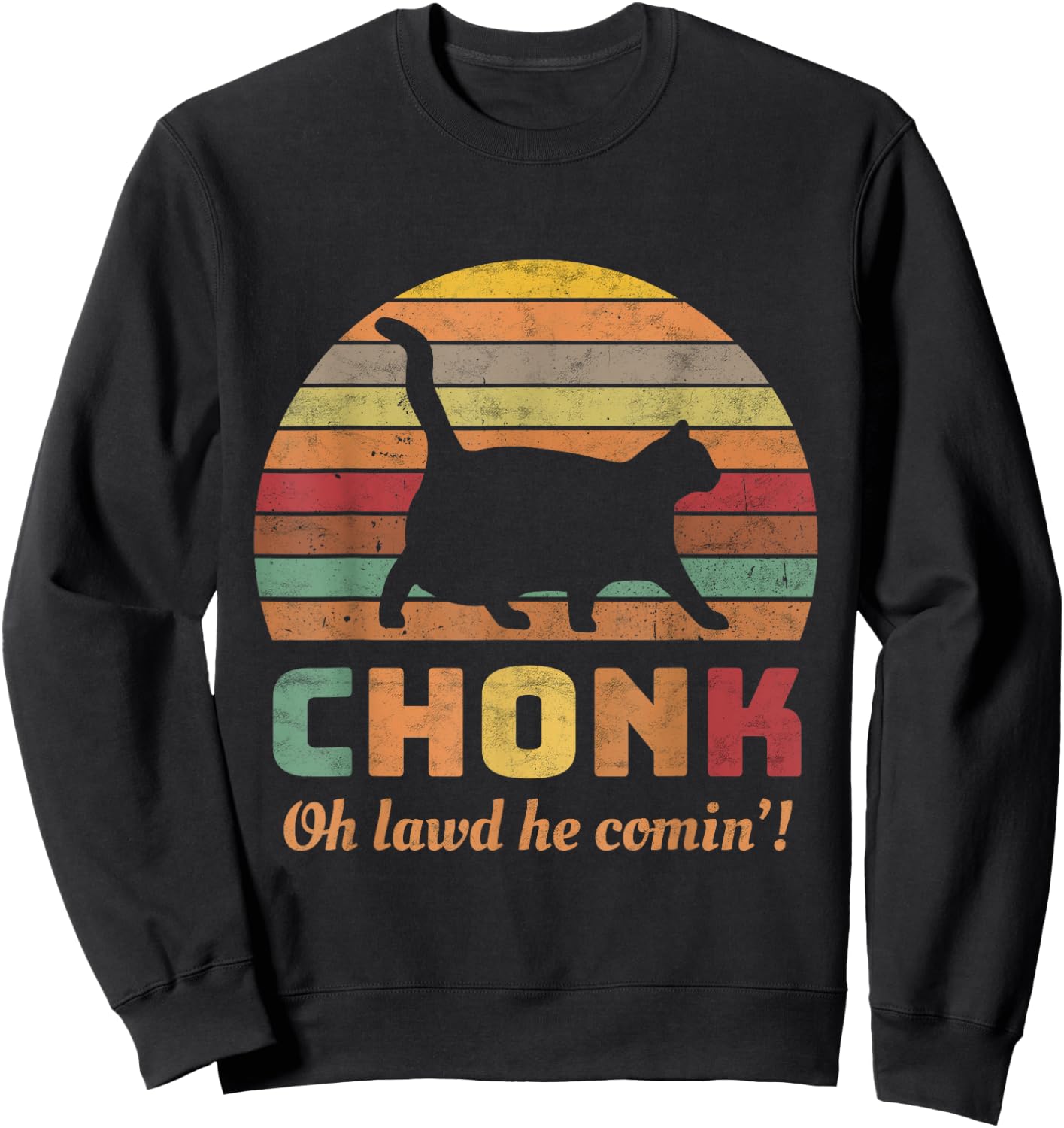 Chonk Scale Cat Meme Chonk Cat Women Sweatshirt - Sweatshirt | Black