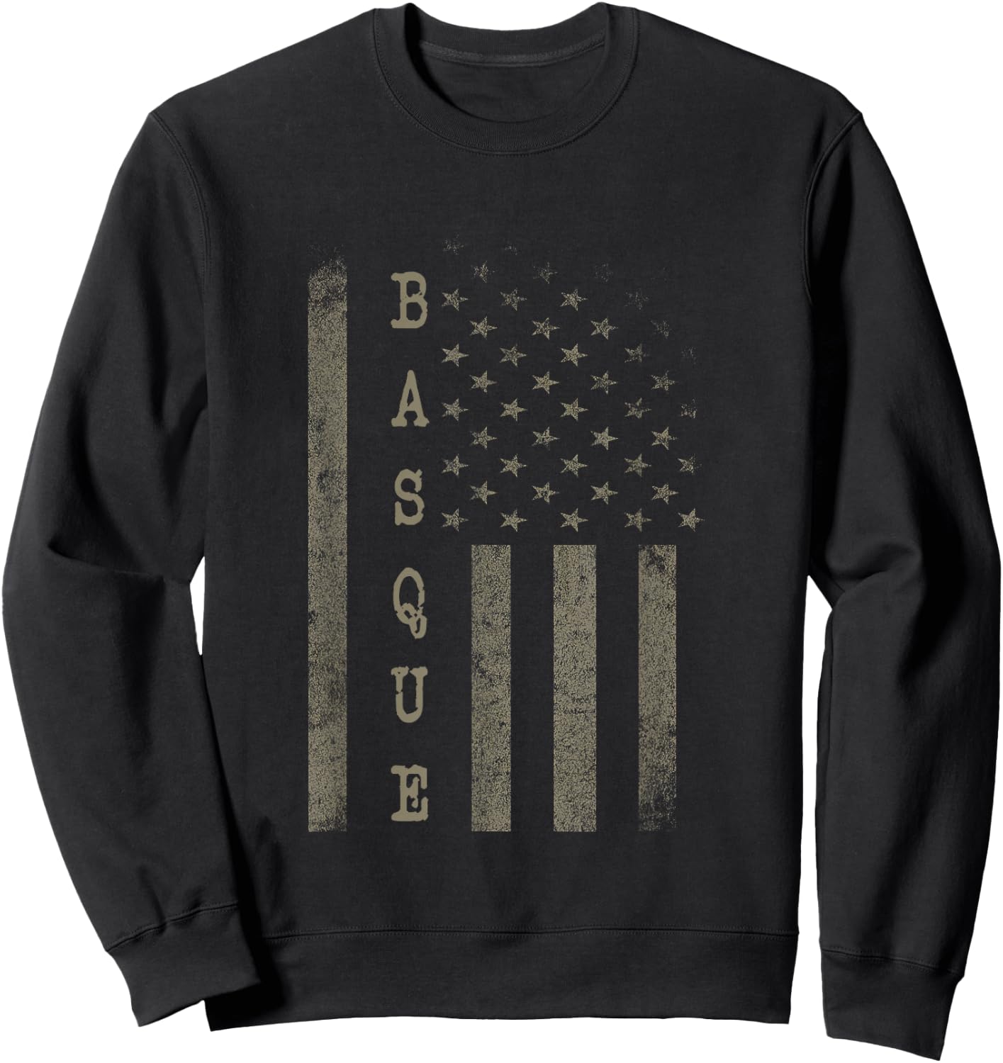 Vintage American Flag Basque pride Sweatshirt - Sweatshirt | Black