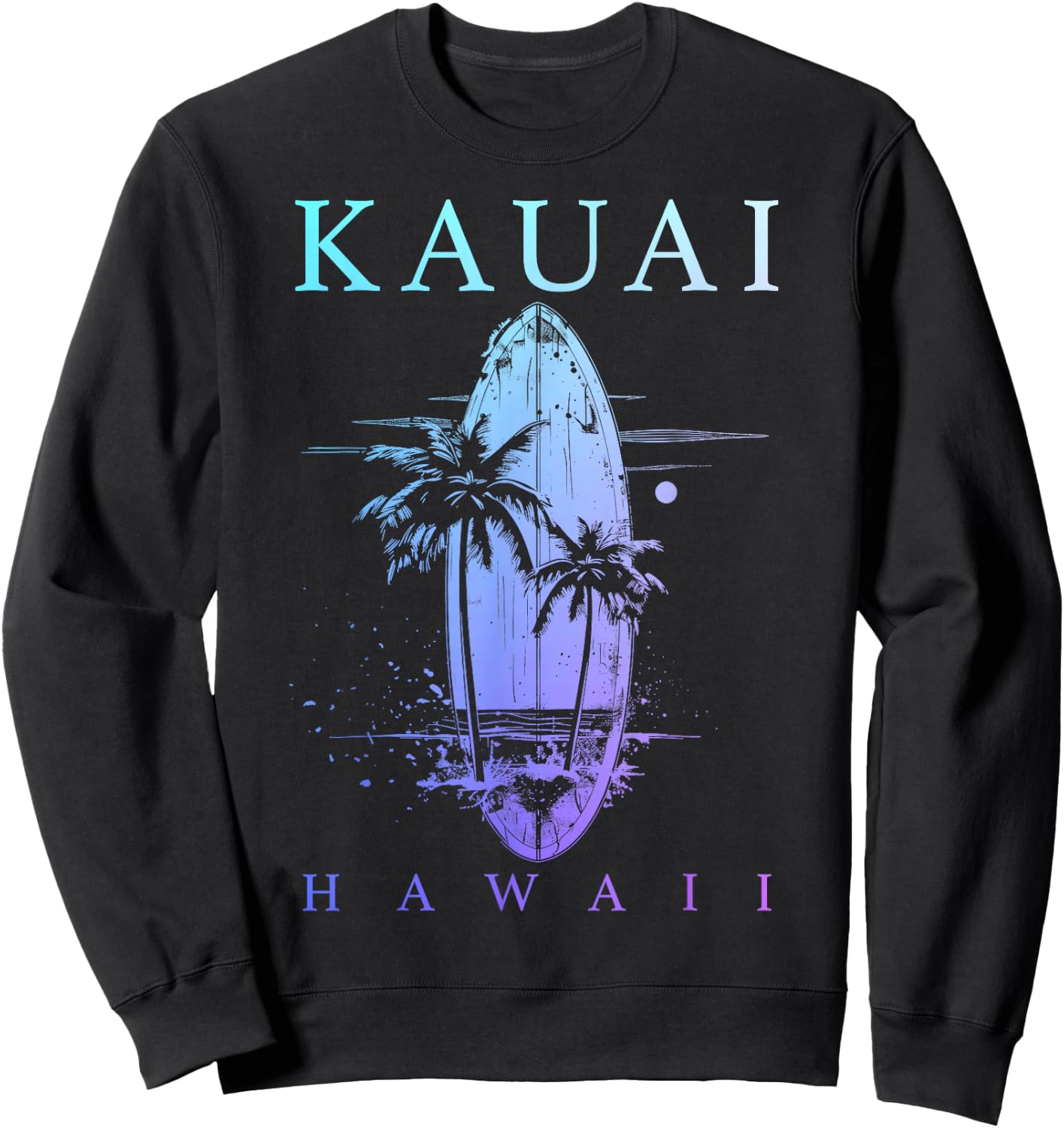 Kaui Hawaii Surf Hawaii Vintage Surfer Sweatshirt - Sweatshirt | Black