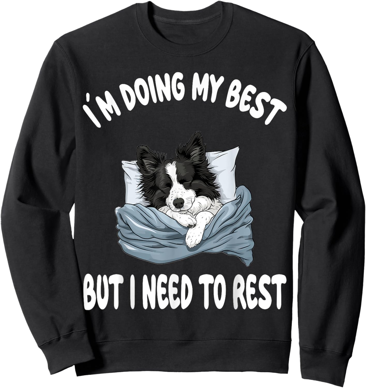 Border Collie Official Sleepshirt Pajamas Nightgown Sweatshirt - Sweatshirt | Black