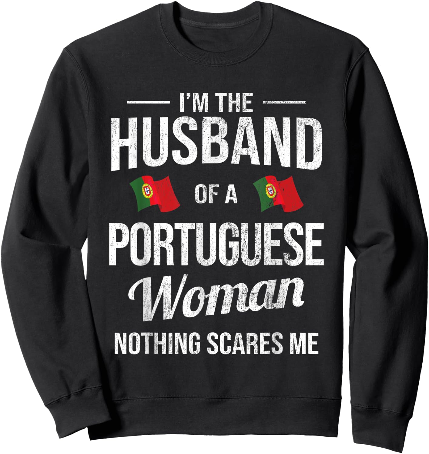 Husband Portuguese Woman Husband Portuguese Portugal Sweatshirt - Sweatshirt | Black