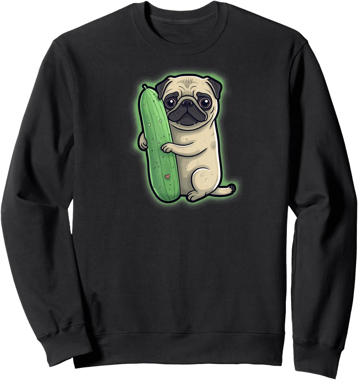 Pickle Pug Sweatshirt - Sweatshirt | Black