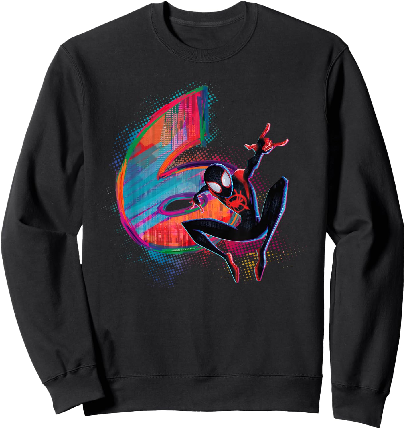 Marvel Spider-Man Miles Morales 6th Birthday Graphic Small Sweatshirt - Sweatshirt | Black
