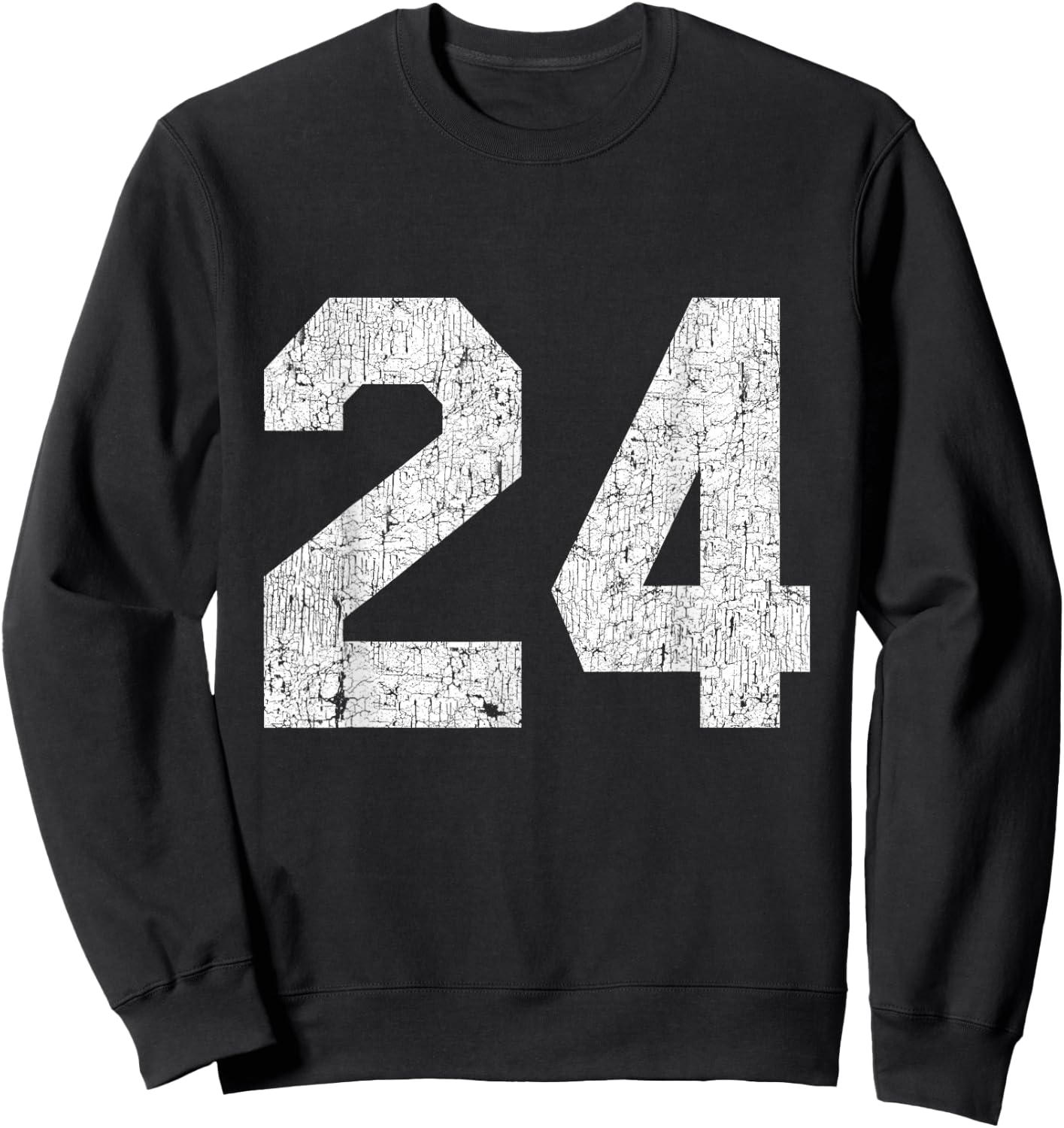 #24 Jersey Uniform Varsity Sports Number, 24th Birthday Sweatshirt - Sweatshirt | Black