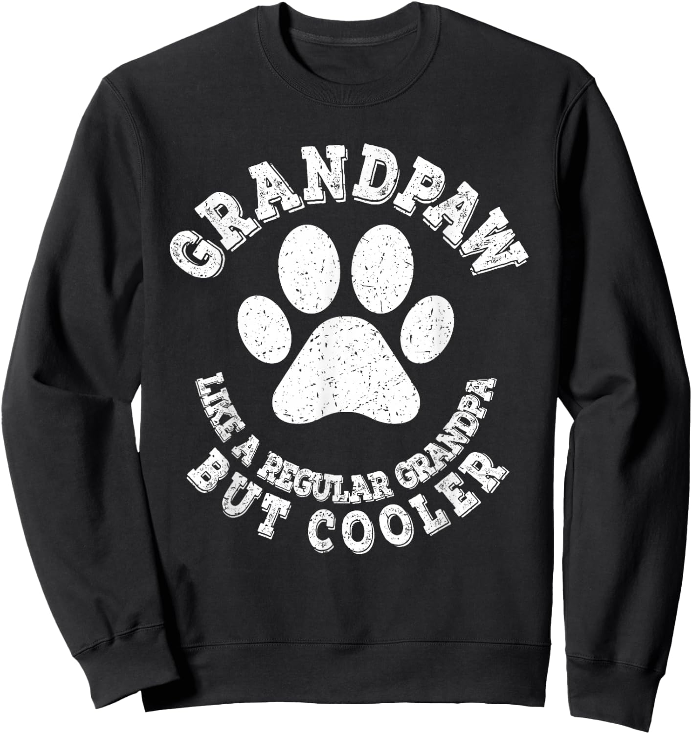 Grandpaw Dog Grandpa Grandfather Funny Vintage Grand Paw Men Sweatshirt - Sweatshirt | Black