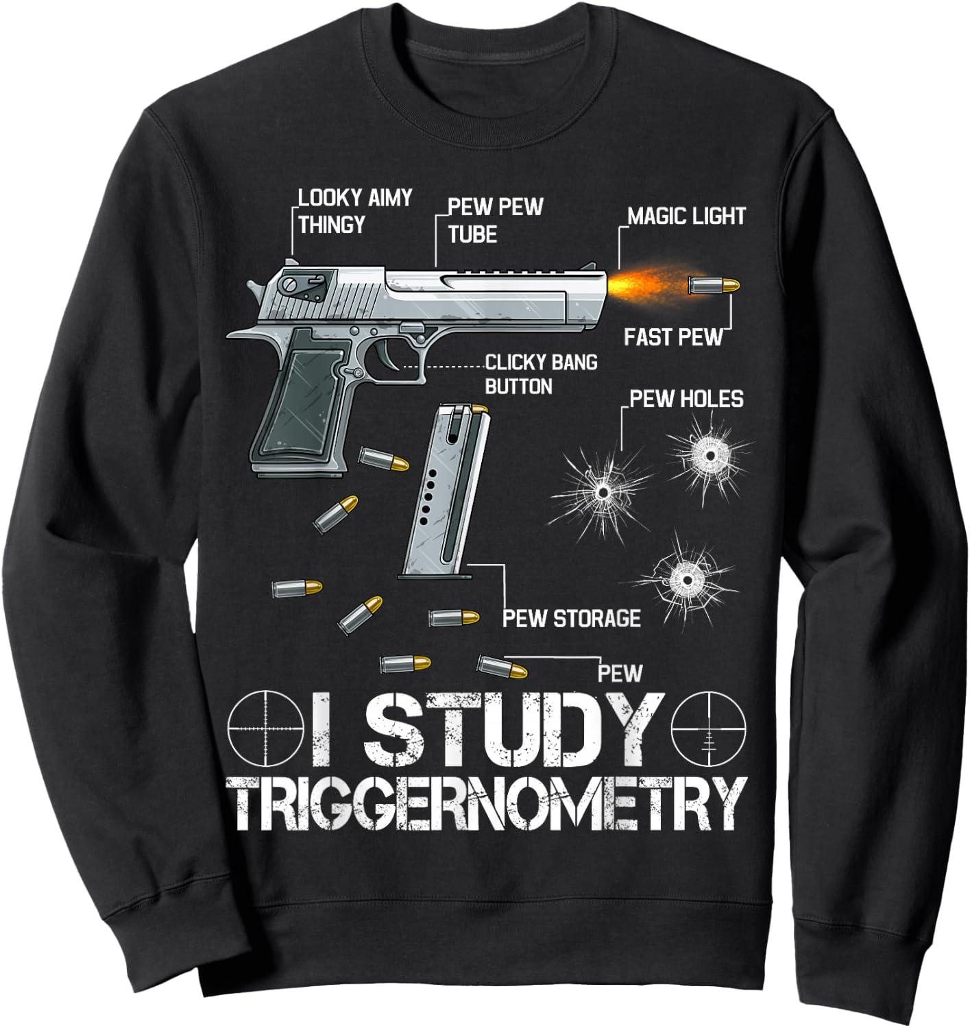 I Study Triggernometry - Ammo Gun Lovers Sweatshirt - Sweatshirt | Black