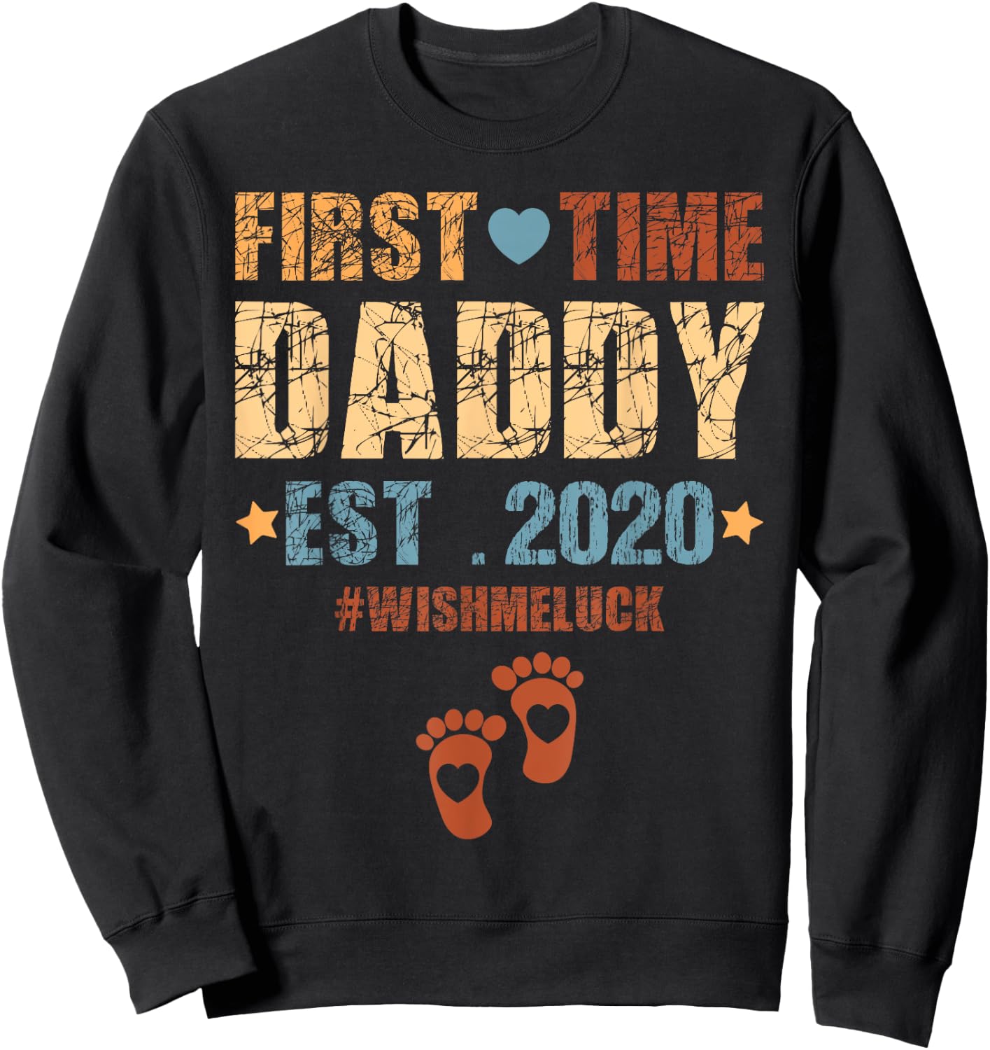 First Time Daddy Est 2020 - Promoted to Daddy 2020 Sweatshirt - Sweatshirt | Black