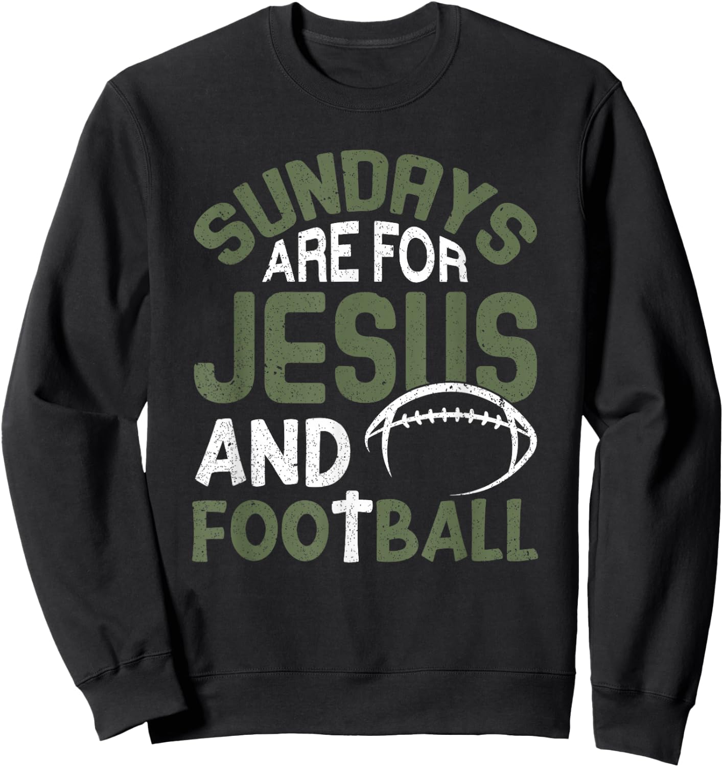 Sundays Are For Jesus & Football Draft Day Fantasy Football Sweatshirt - Sweatshirt | Black