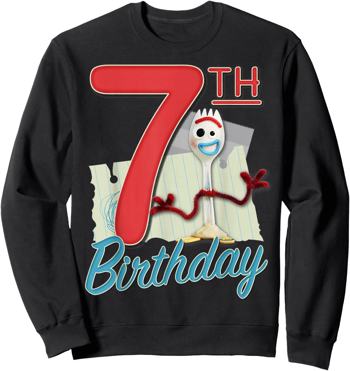 Disney Pixar Toy Story 4 Forky 7th Birthday Sweatshirt - Sweatshirt | Black