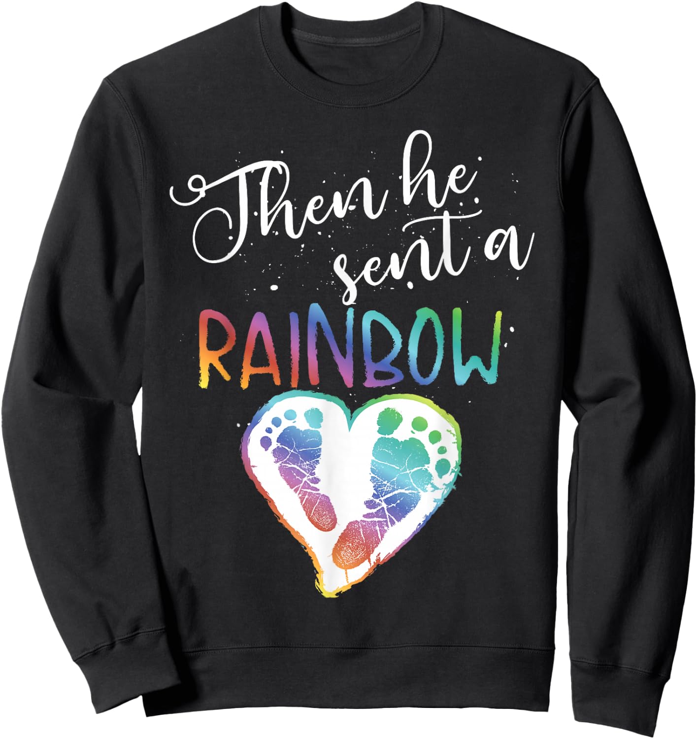 Funny Baby Pregnancy Announcement Rainbow Gift Mom to Be Sweatshirt - Sweatshirt | Black
