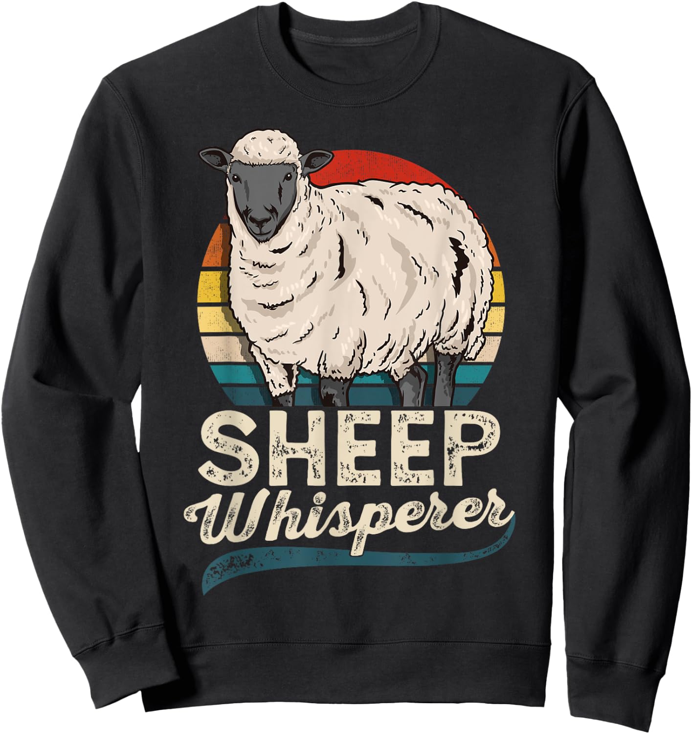 Sheep Whisperer Sheep Farmer Rancher Ranch Sweatshirt - Sweatshirt | Black