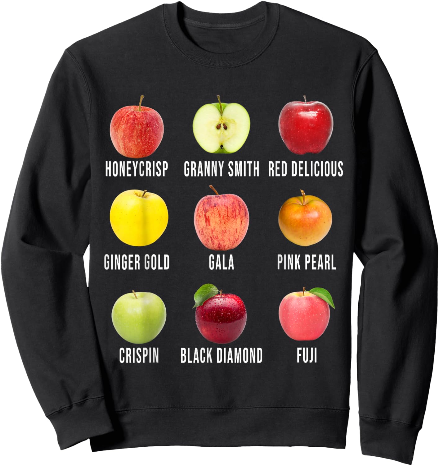 Fall Apple Picking Apple Orchard Boho Farm Fesh Sweatshirt - Sweatshirt | Black