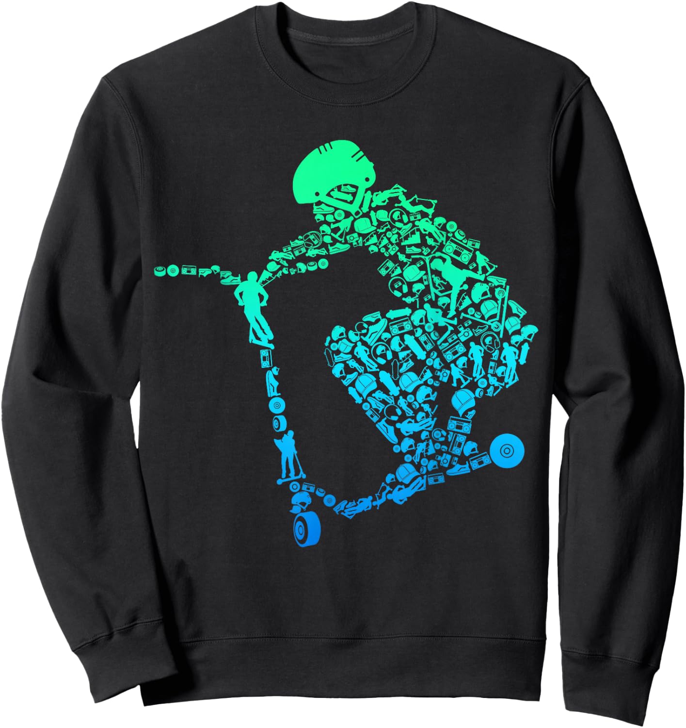 Scooter Stunt Gift Boys Kids Youth Sweatshirt - Sweatshirt | Black