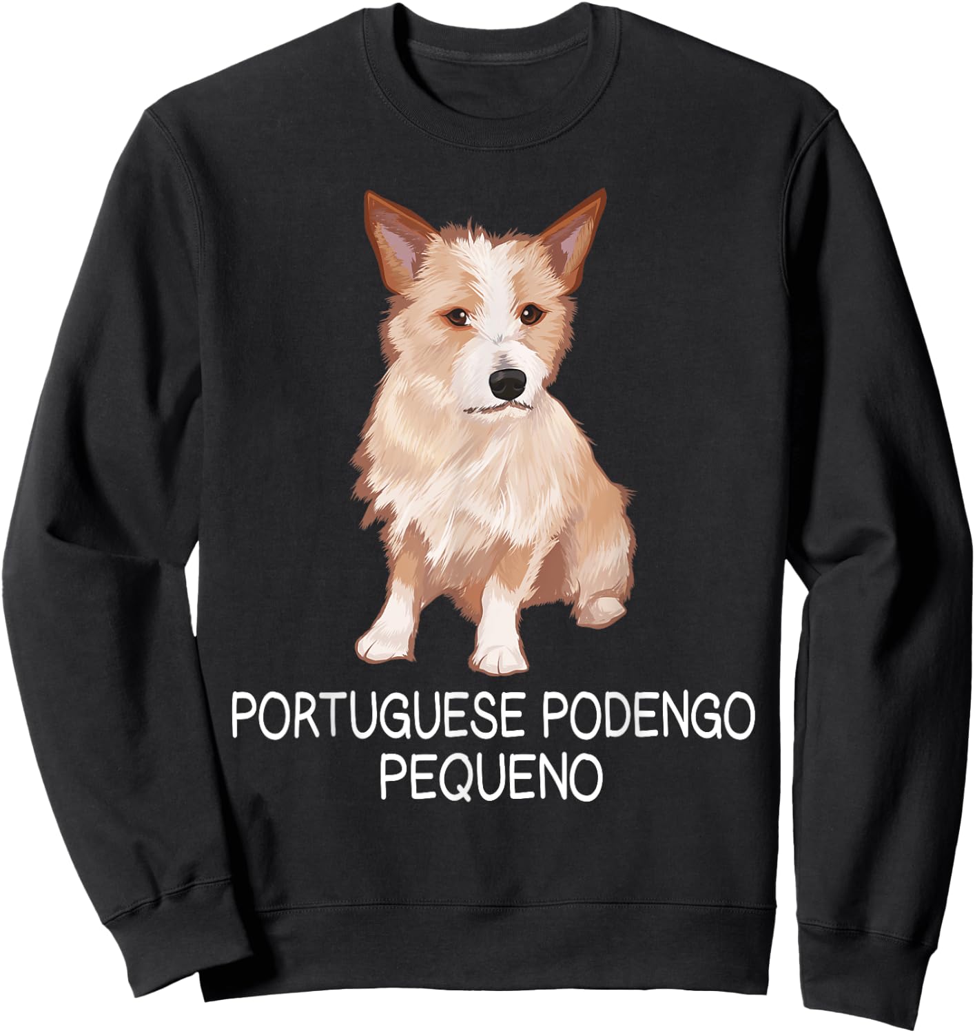 Portuguese Podengo Pequeno Crazy Dog Lover Men Women Sweatshirt - Sweatshirt | Black