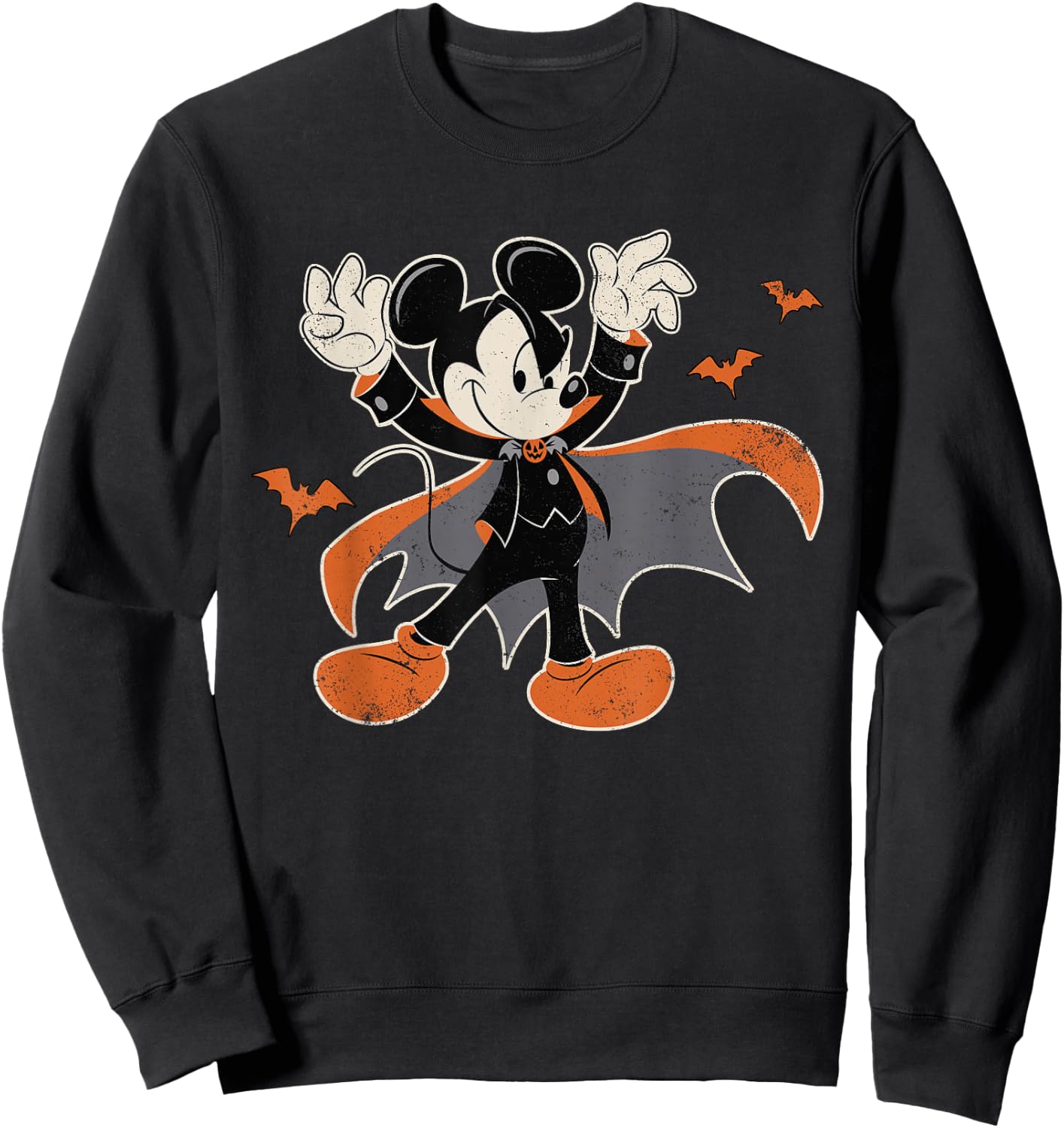Disney Mickey Mouse Spooky Dracula Costume Halloween Sweatshirt - Sweatshirt | Black