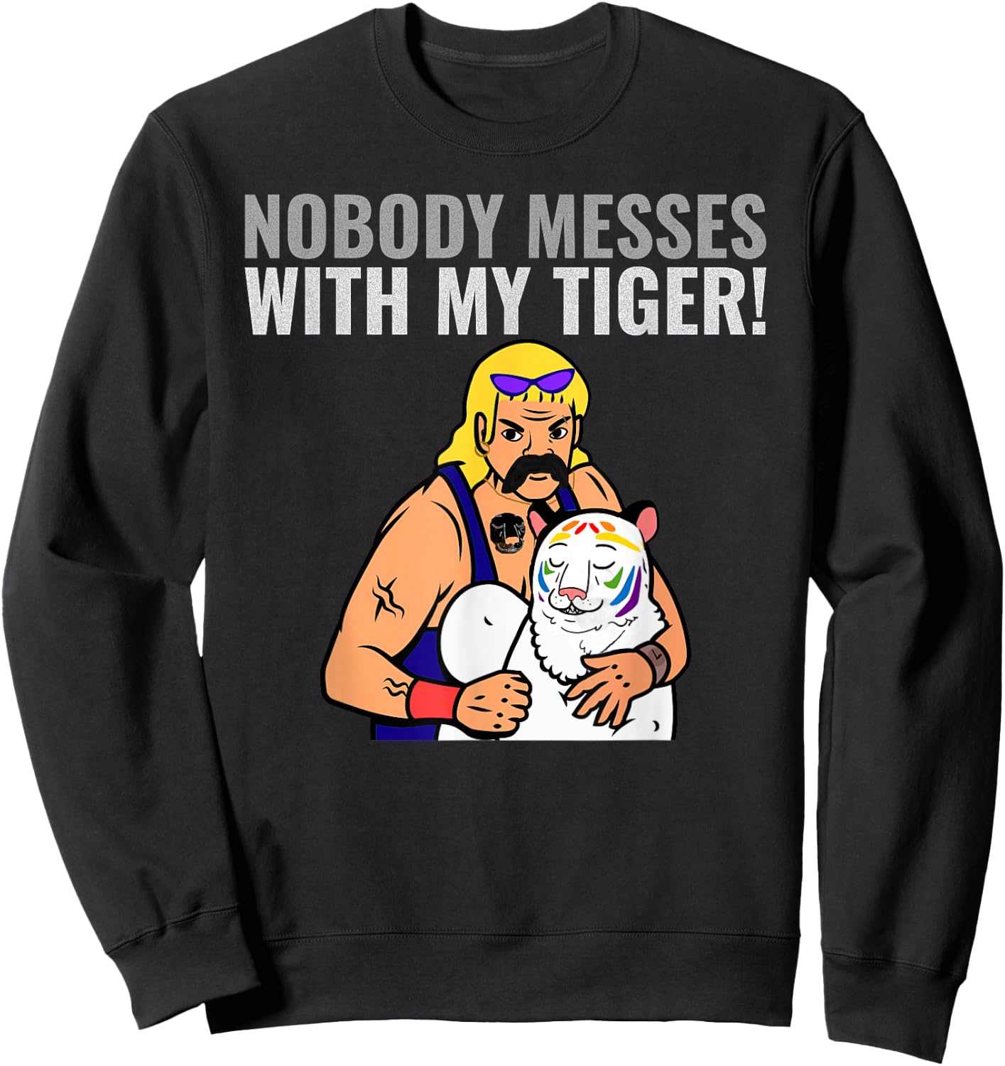 Funny Tiger with Dad Motif - King of the Jungle - Exotic Sweatshirt - Sweatshirt | Black