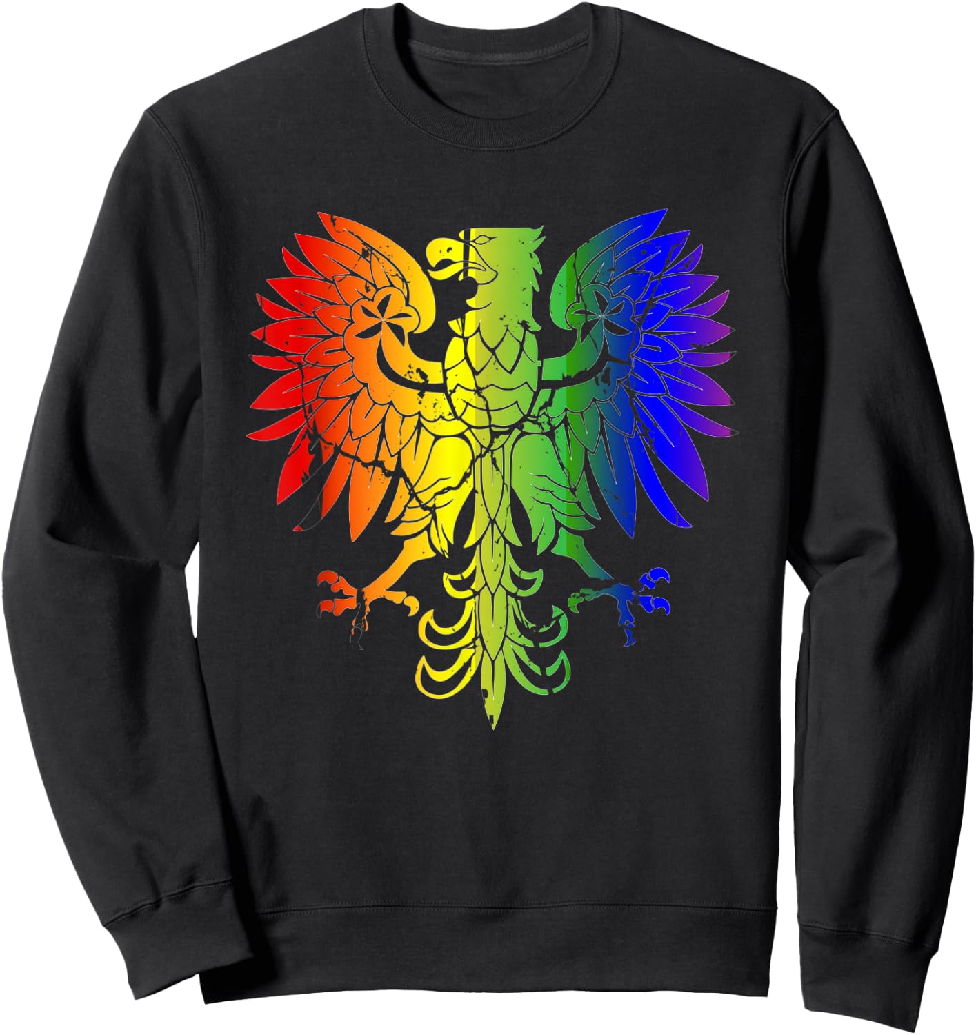 Country of Poland Gay Pride Eagle Polish Gay Pride Eagle Sweatshirt - Sweatshirt | Black