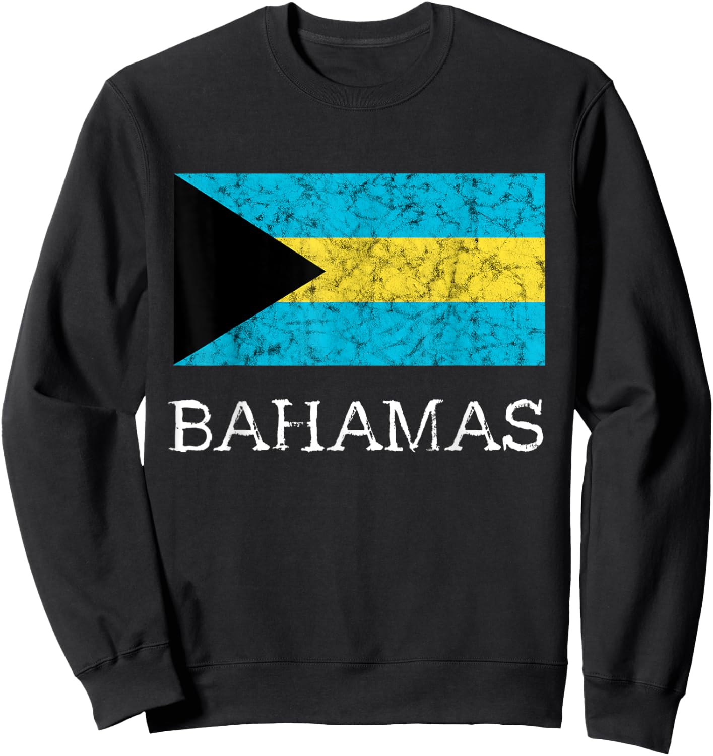 Bahamas Flag Bahamian Island Tourist Souvenir Bahamian Flag Sweatshirt - Sweatshirt | Black