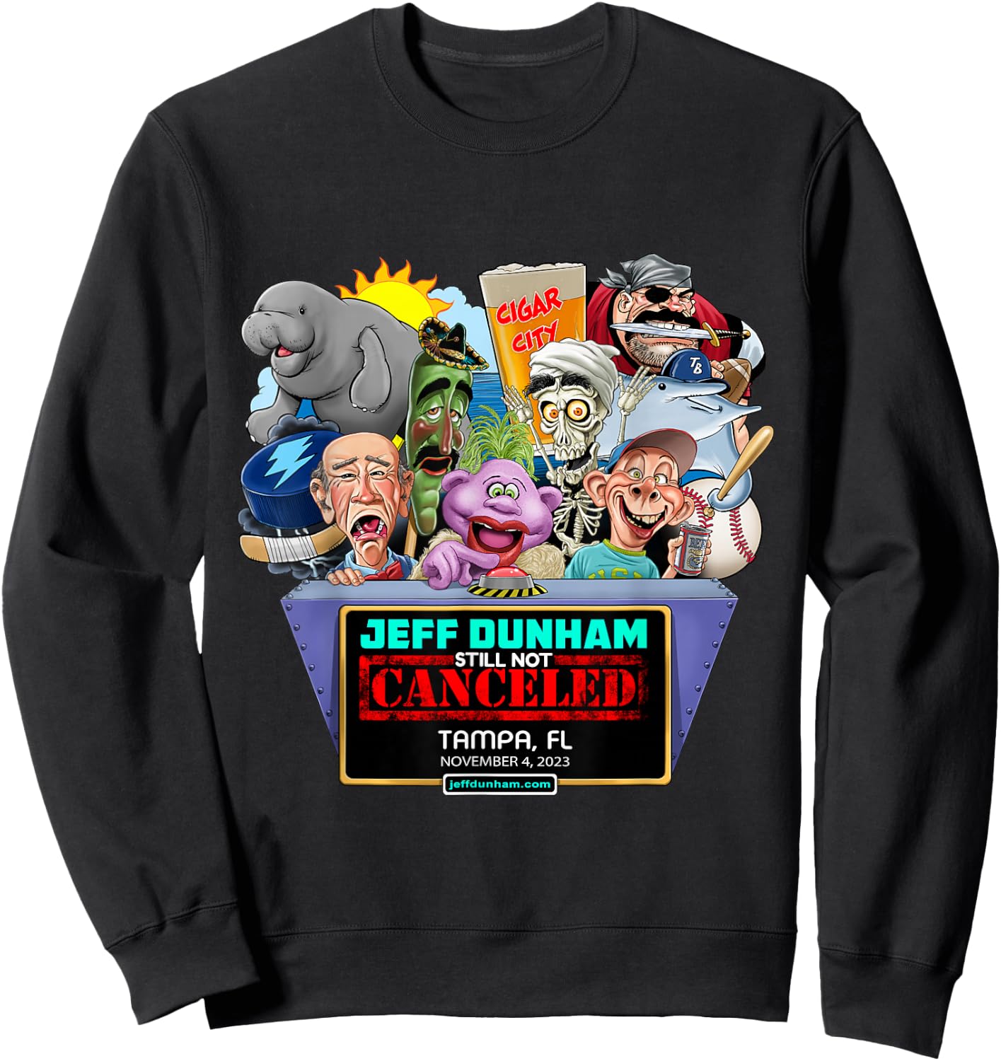 Jeff Dunham -Adults Black Small Classic Fit Short Sleeve Sweatshirt - Sweatshirt | Black