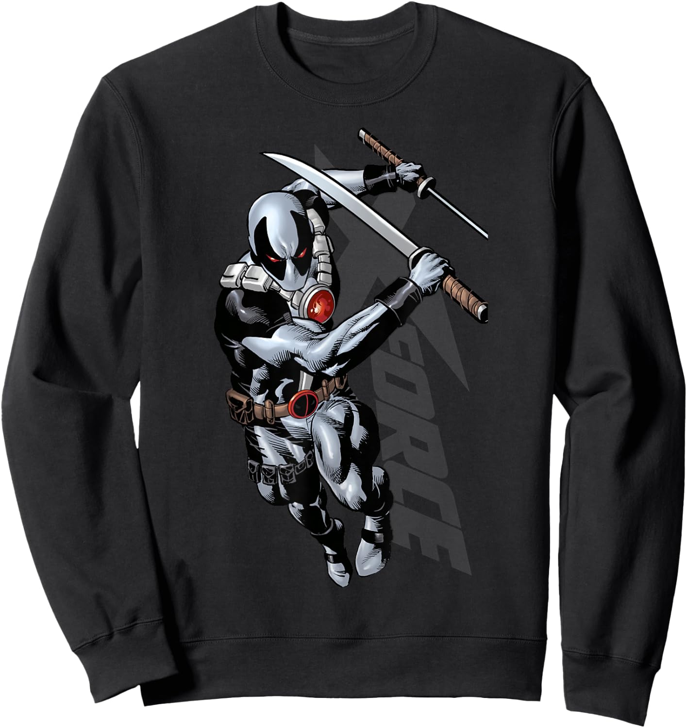 Marvel X-Force Deadpool Action Shot Sweatshirt - Sweatshirt | Black