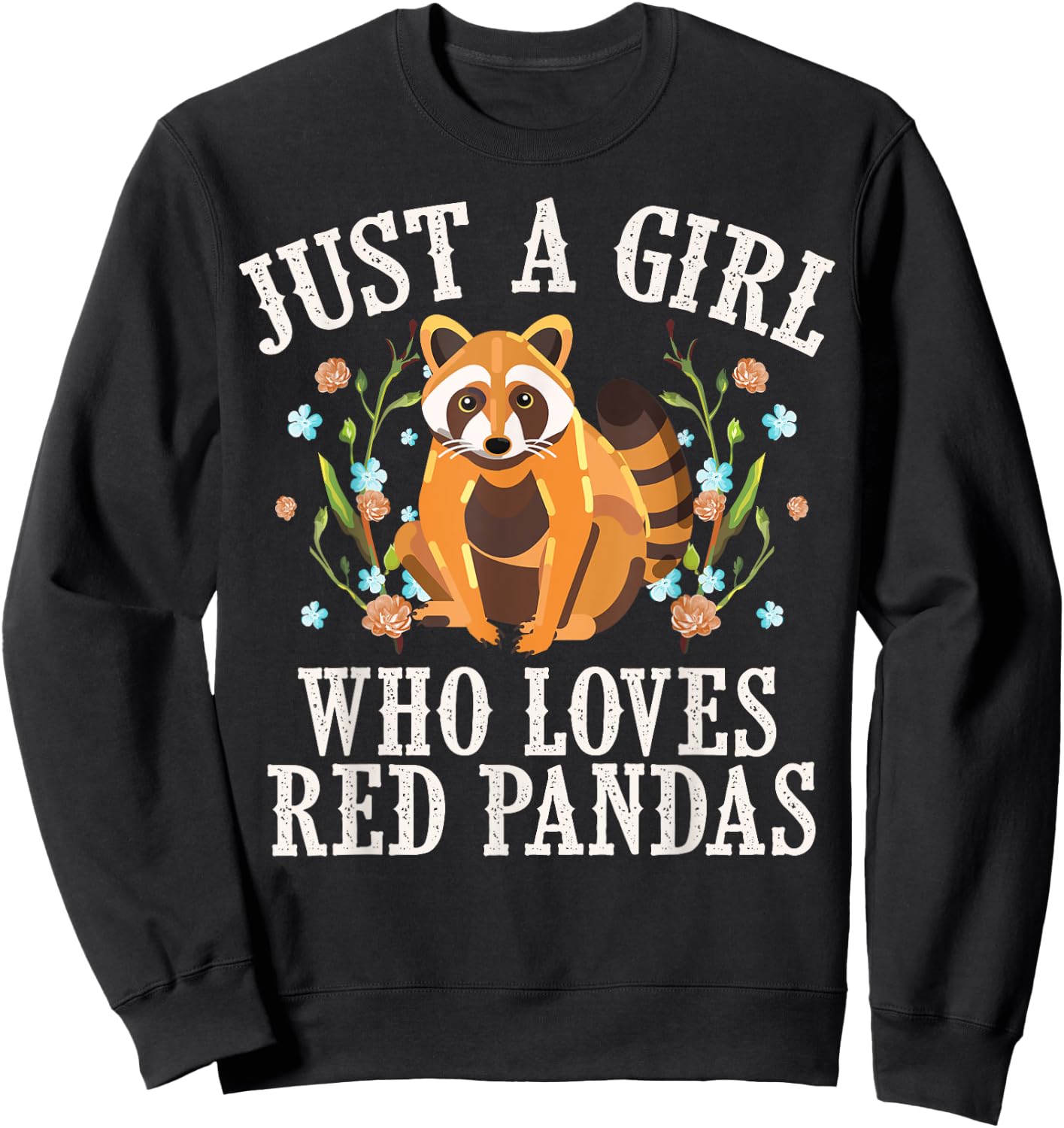 Funny Red Panda Gift Cool Animal Whisperer Girls Sweatshirt - Sweatshirt | Black