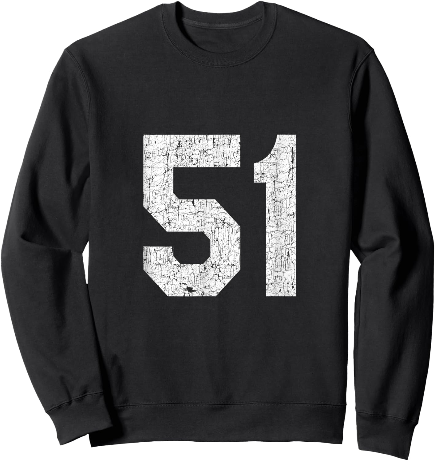 #51 Jersey Uniform Varsity Sports Number, 51st Birthday Sweatshirt - Sweatshirt | Black