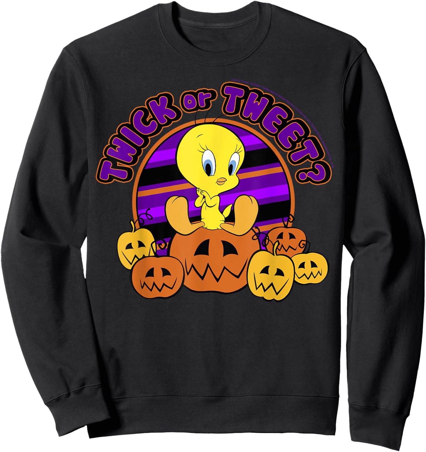 Looney Tunes Halloween Tweety Bird Twick Or Tweet Sweatshirt - Sweatshirt | Black