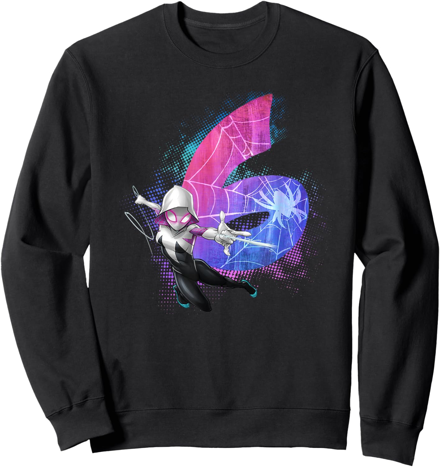 Marvel Ghost-Spider Gwen Stacy 6th Birthday Graphic Sweatshirt - Sweatshirt | Black