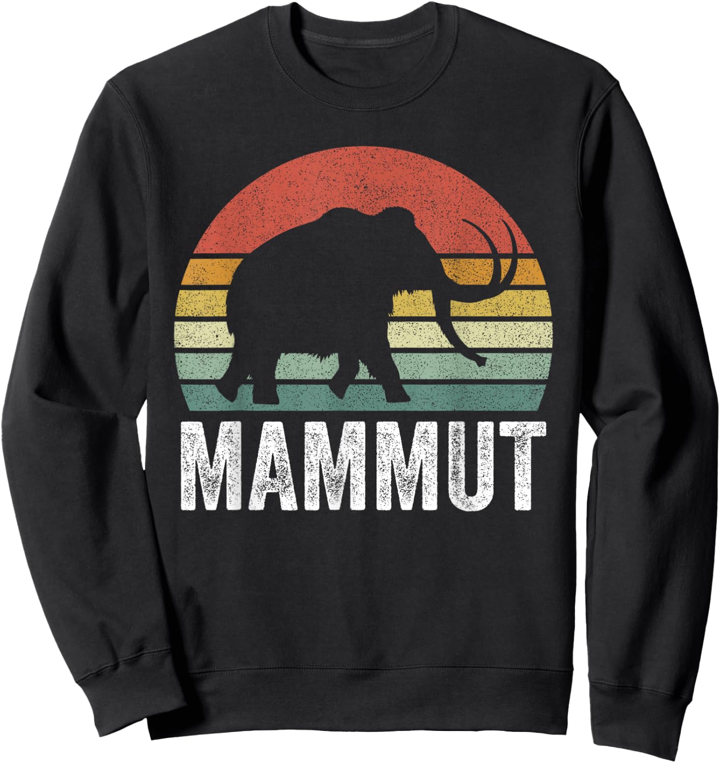 Vintage Retro Sunset Mammut Sweatshirt - Sweatshirt | Black