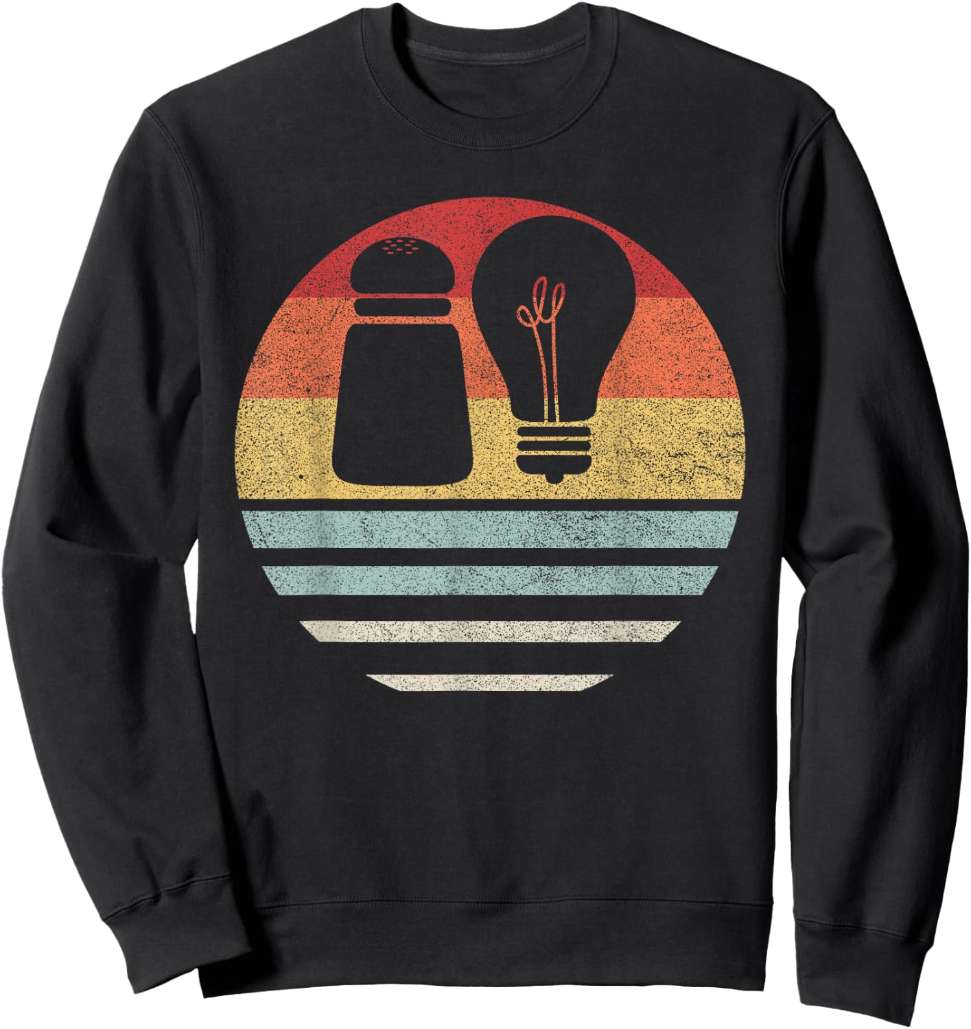 Retro Salt & Light Shirt Bible Verses Matthew 5:13-16 Christ Sweatshirt - Sweatshirt | Black