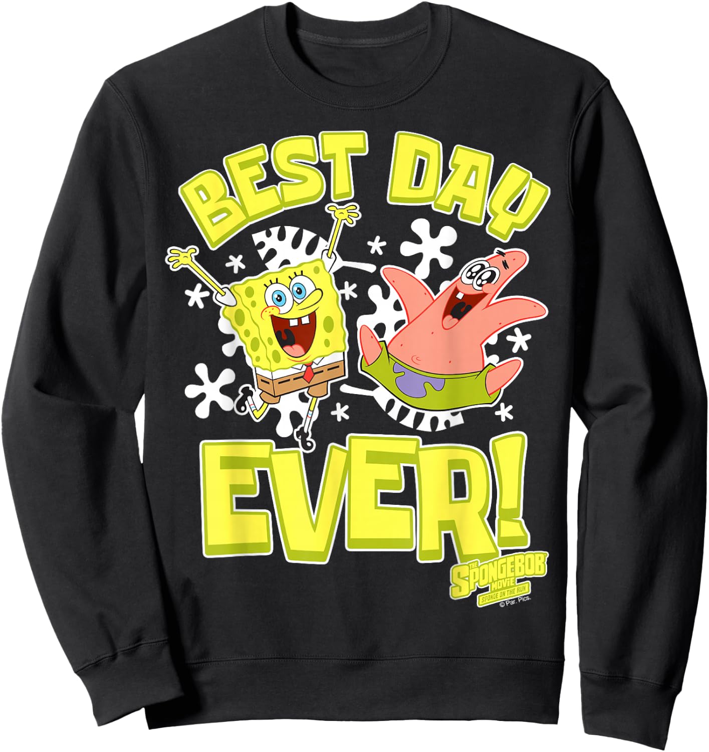 Sponge On The Run Patrick & Spongebob Best Day Ever Sweatshirt - Sweatshirt | Black