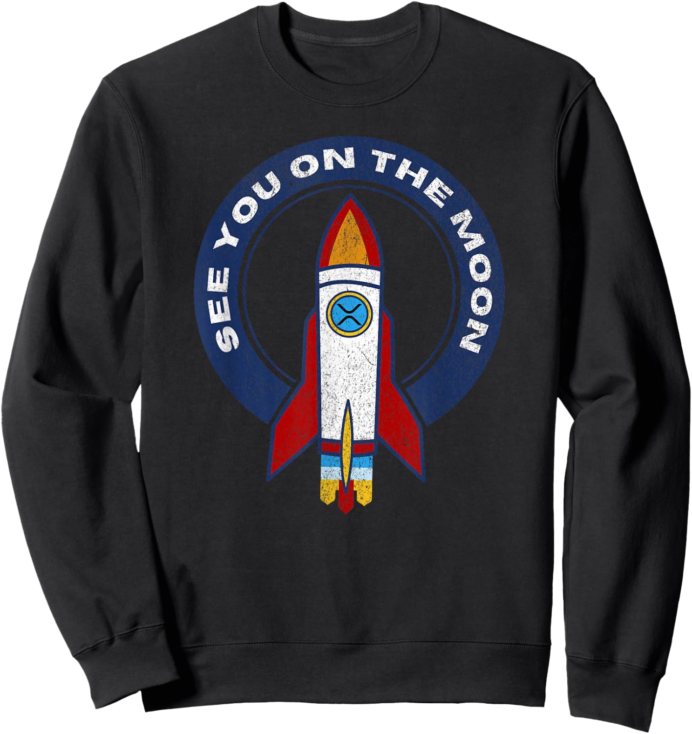 XRP Moon Crypto Merchandise Sweatshirt - Sweatshirt | Black