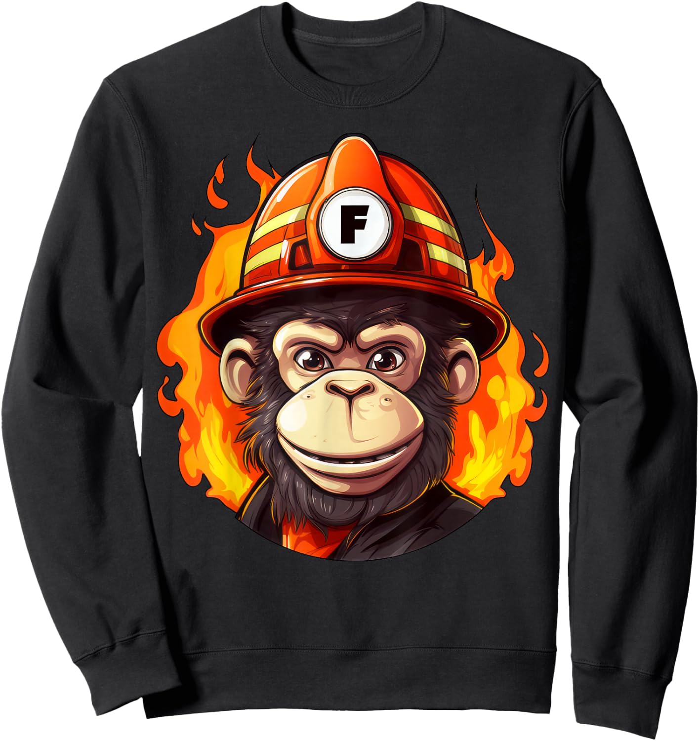 Fire Brigade Monkey Sweatshirt - Sweatshirt | Black