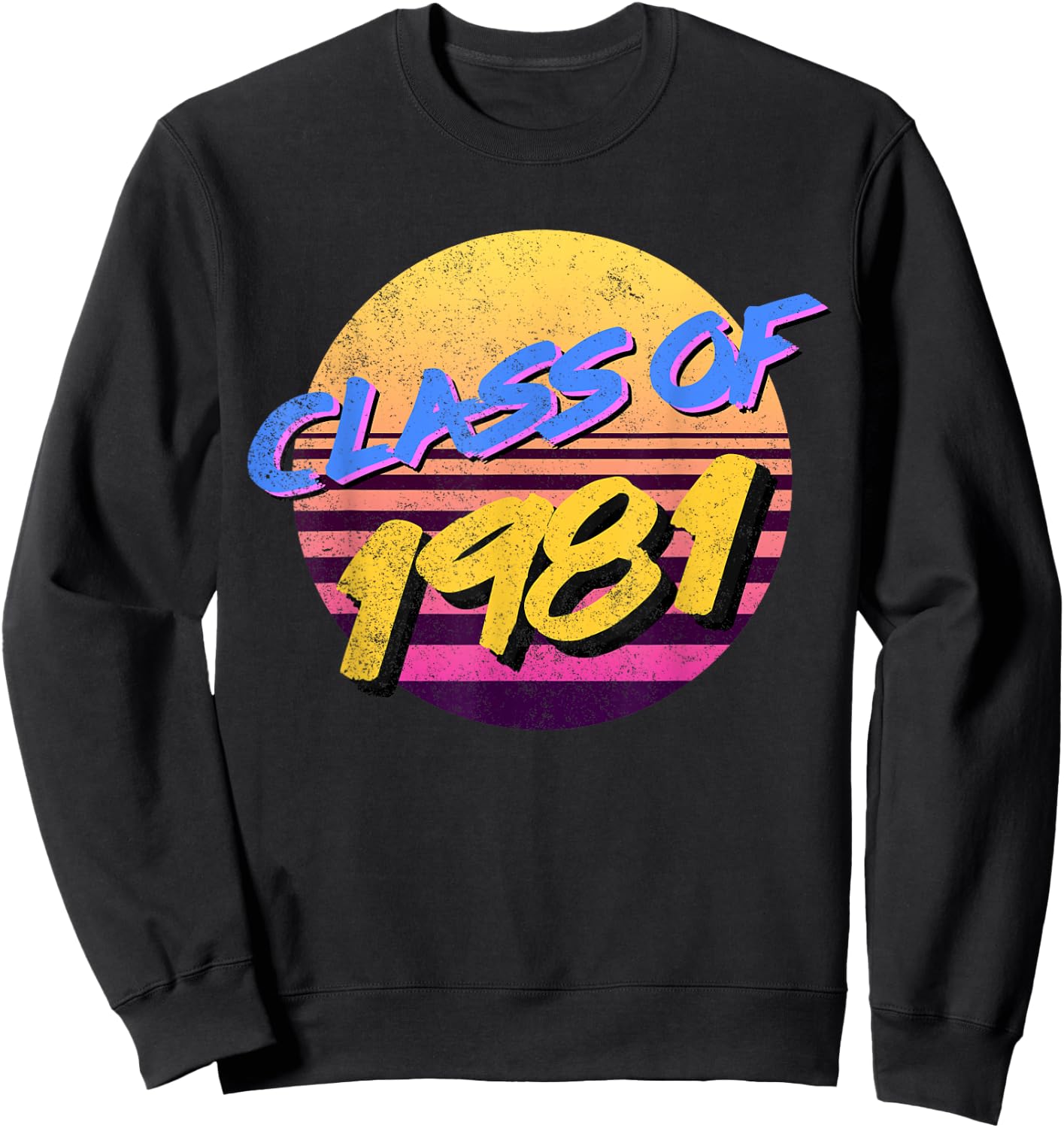 80s Style Class of 1981 Sweatshirt - Sweatshirt | Black