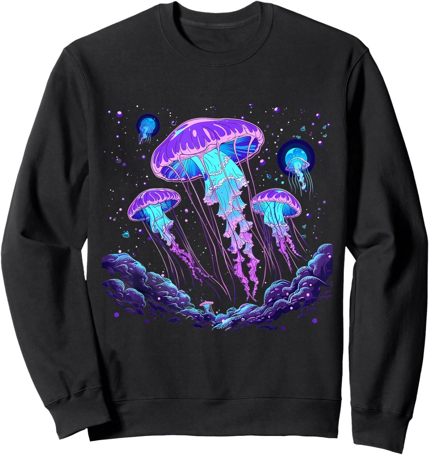 Jellyfish Sea Ocean Jellyfish Marine Mammal Ocean Sea Animal Sweatshirt - Sweatshirt | Black