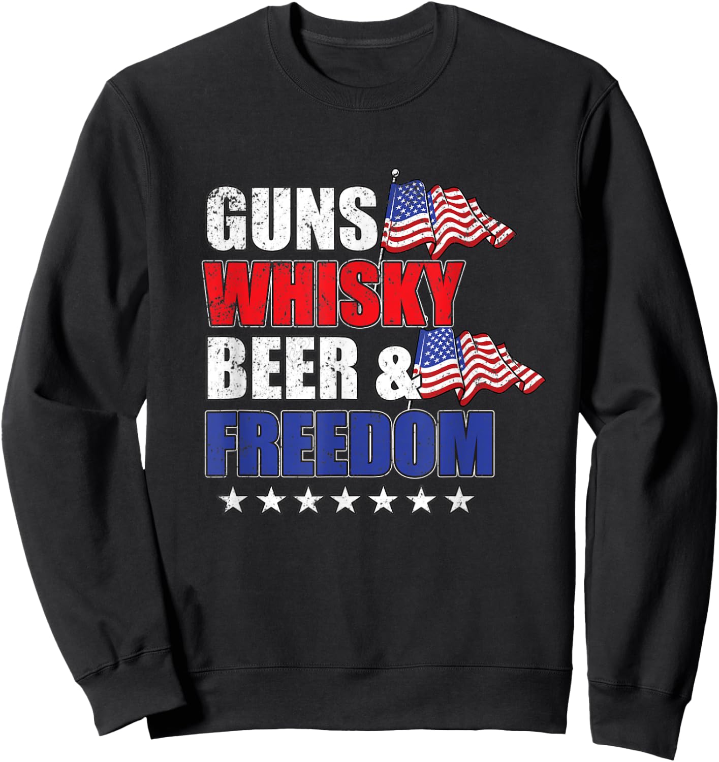 Guns Whiskey Beer And Freedom Gift Men Women 2nd Amendment Sweatshirt - Sweatshirt | Black