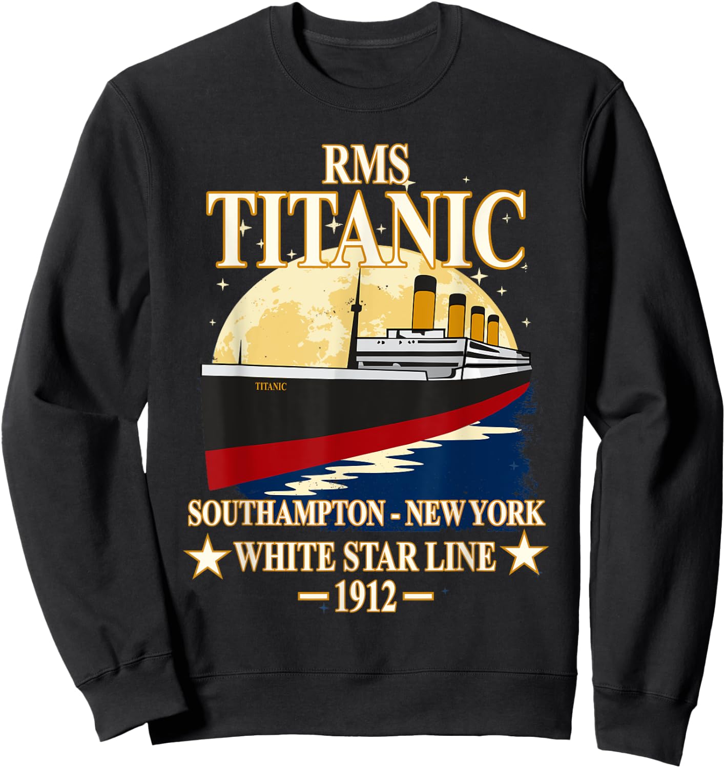 RMS TITANIC White Star Line Cruise Ship 1912 Boys Girls Kids Sweatshirt - Sweatshirt | Black