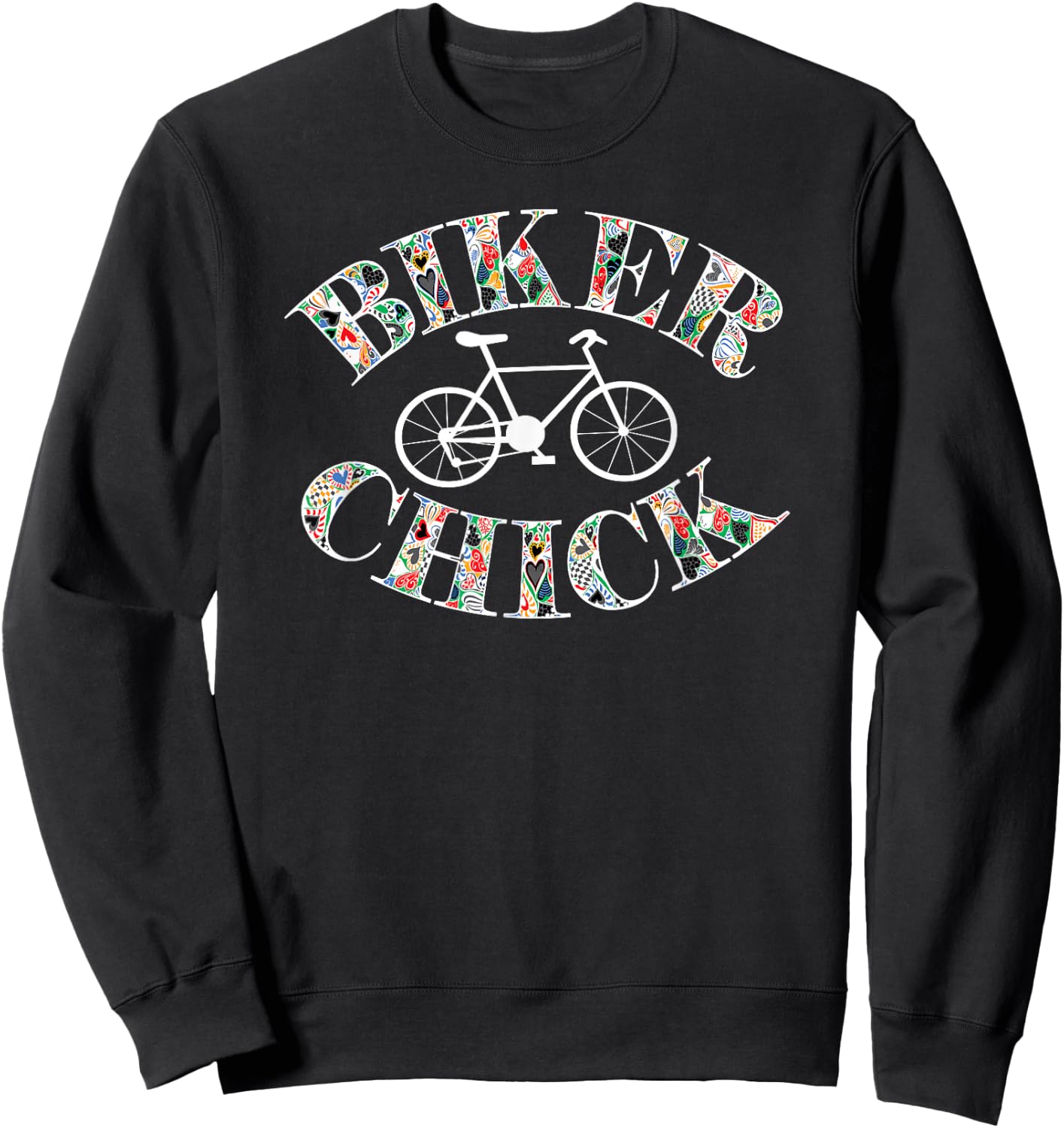 Biker Chick Bike Sweatshirt - Sweatshirt | Black