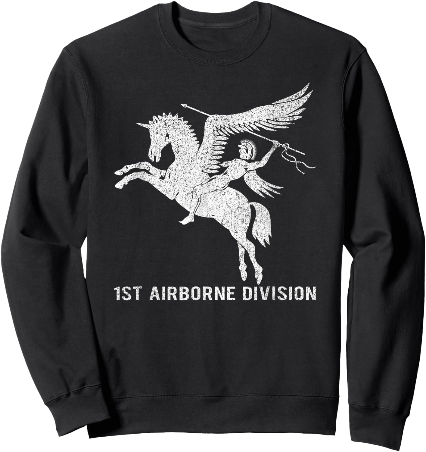 1st Airborne Division British WW2 Infantry Pegasus Insignia Sweatshirt - Sweatshirt | Black