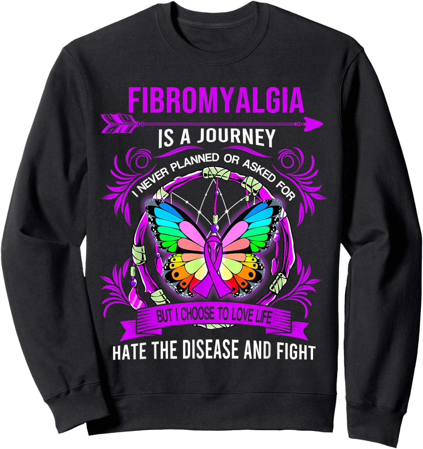 Fibromyalgia is a journey I never planed Sweatshirt - Sweatshirt | Black