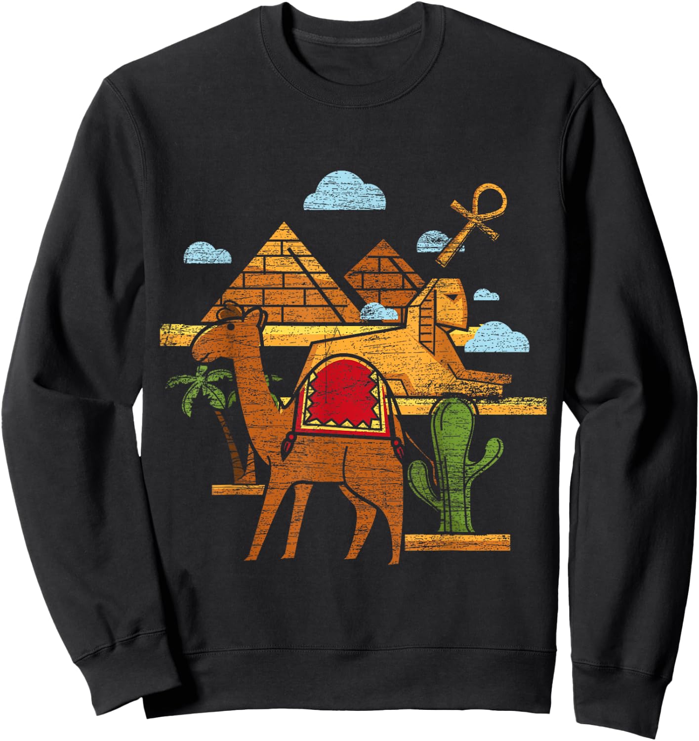 Camel Sphinx Ancient Egypt Sweatshirt - Sweatshirt | Black