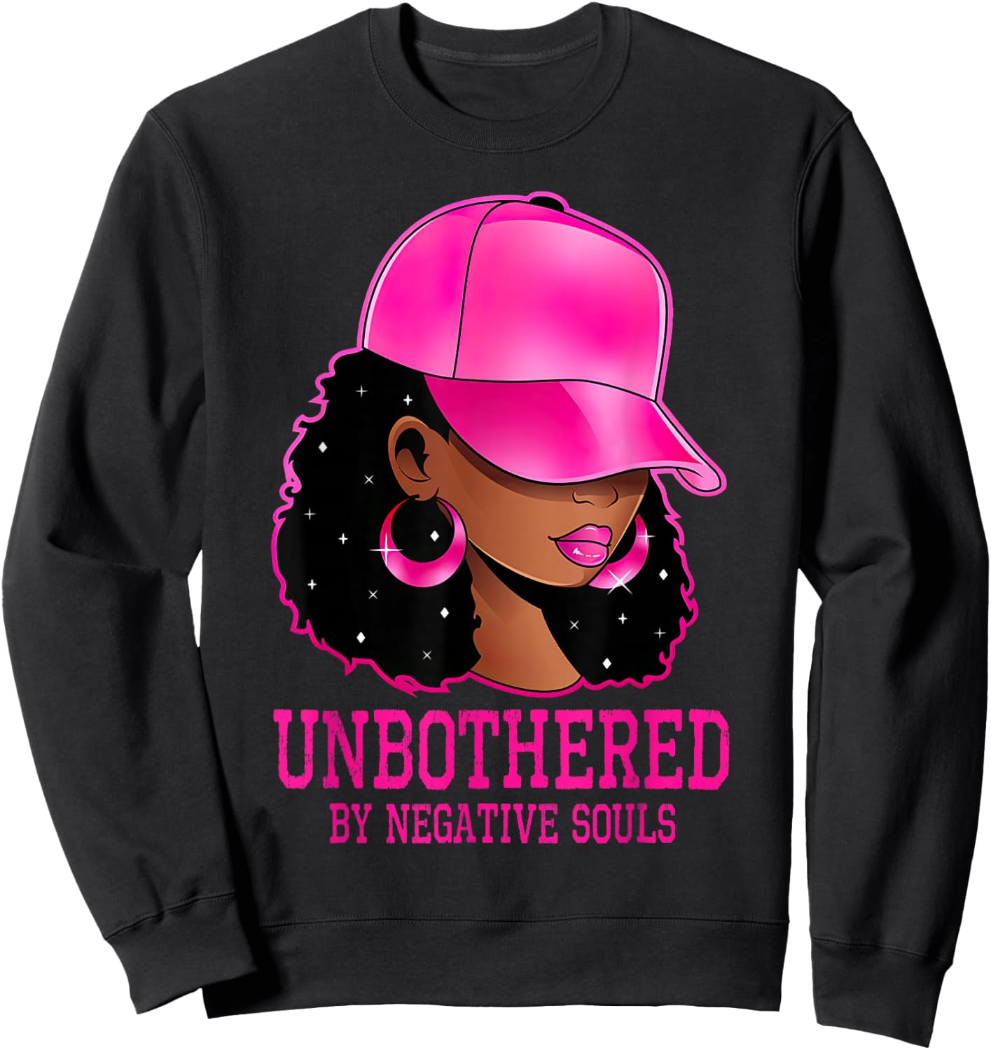 African American Afro Queen Sassy Black Woman Unbothered Sweatshirt - Sweatshirt | Black
