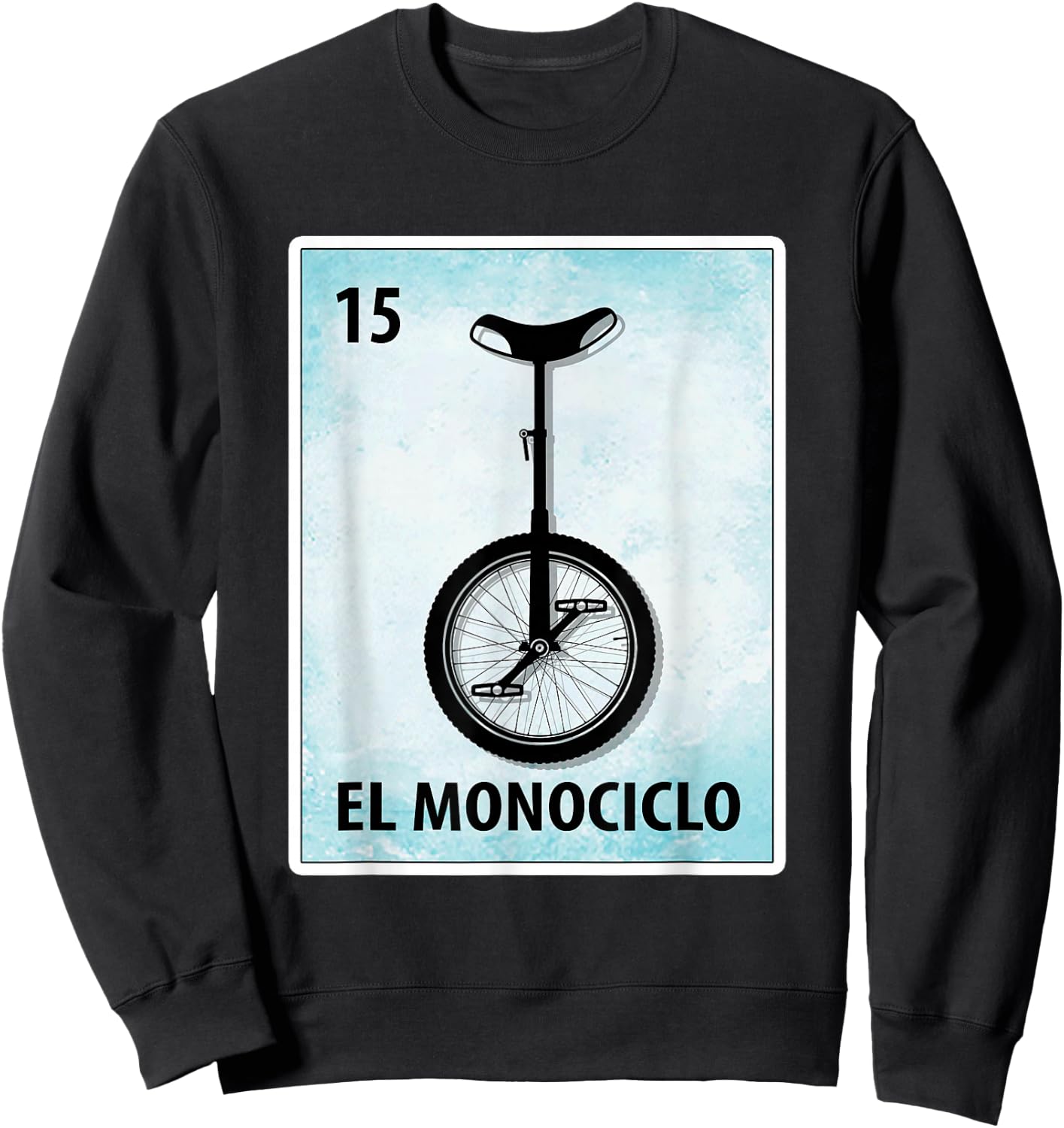 El Monociclo Mexican Unicycle Cards Sweatshirt - Sweatshirt | Black