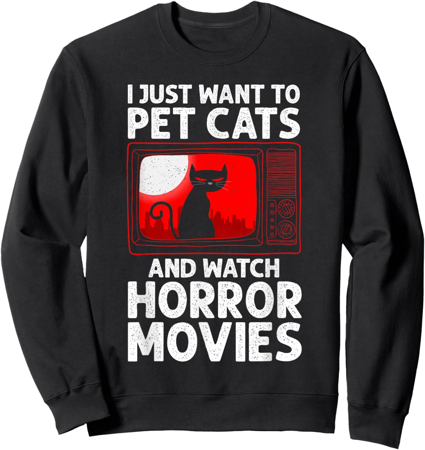 Cute Horror Movie Design Women Horror Movie Lover Sweatshirt - Sweatshirt | Black