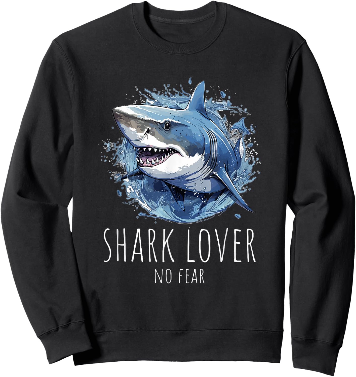 Great White Shark Lover's Sweatshirt - Sweatshirt | Black