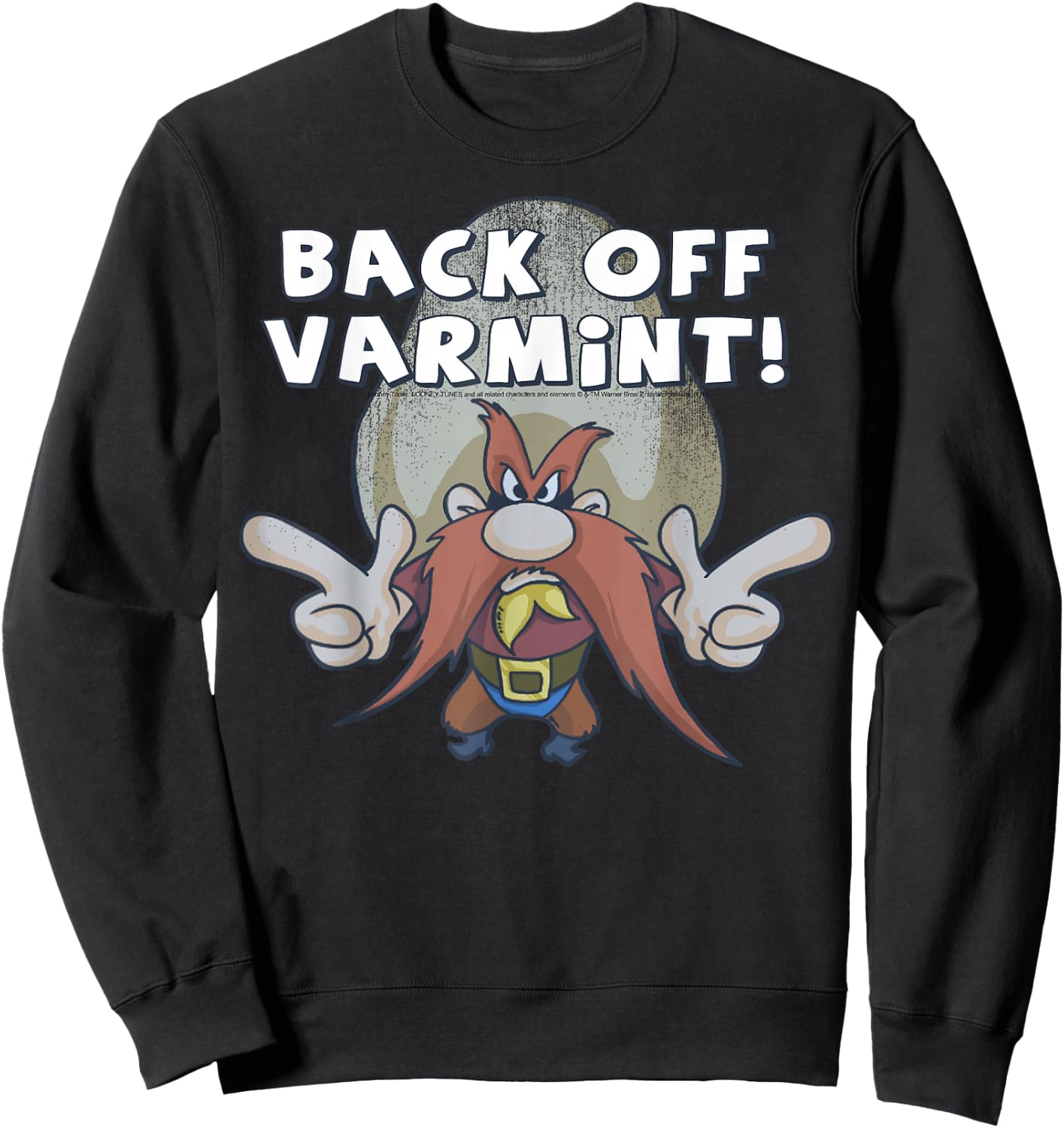Looney Tunes Yosemite Sam Back Off Varmint Sweatshirt - Sweatshirt | Black