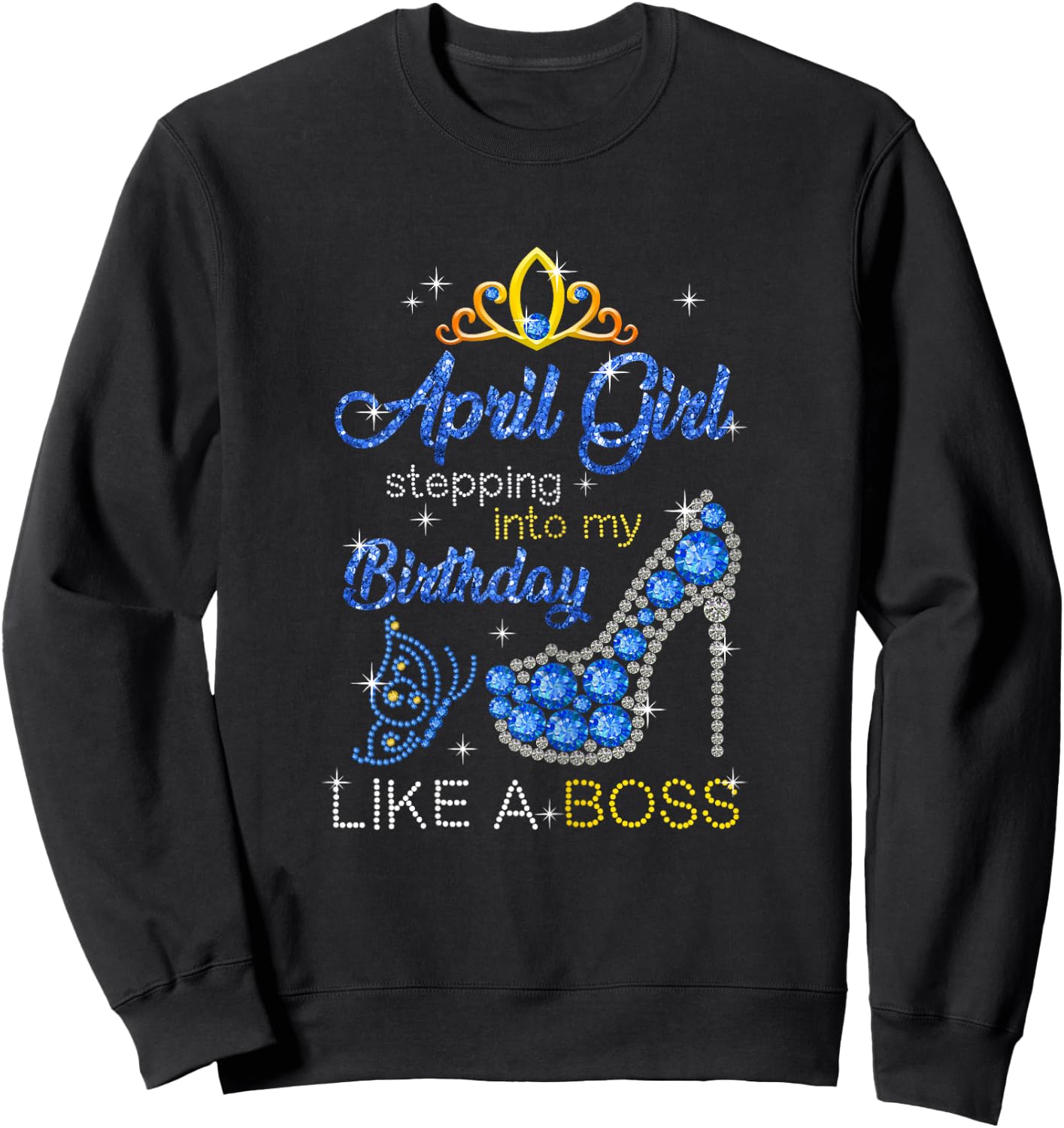 April Girl Stepping Into My Birthday Gift Aries Sweatshirt - Sweatshirt | Black