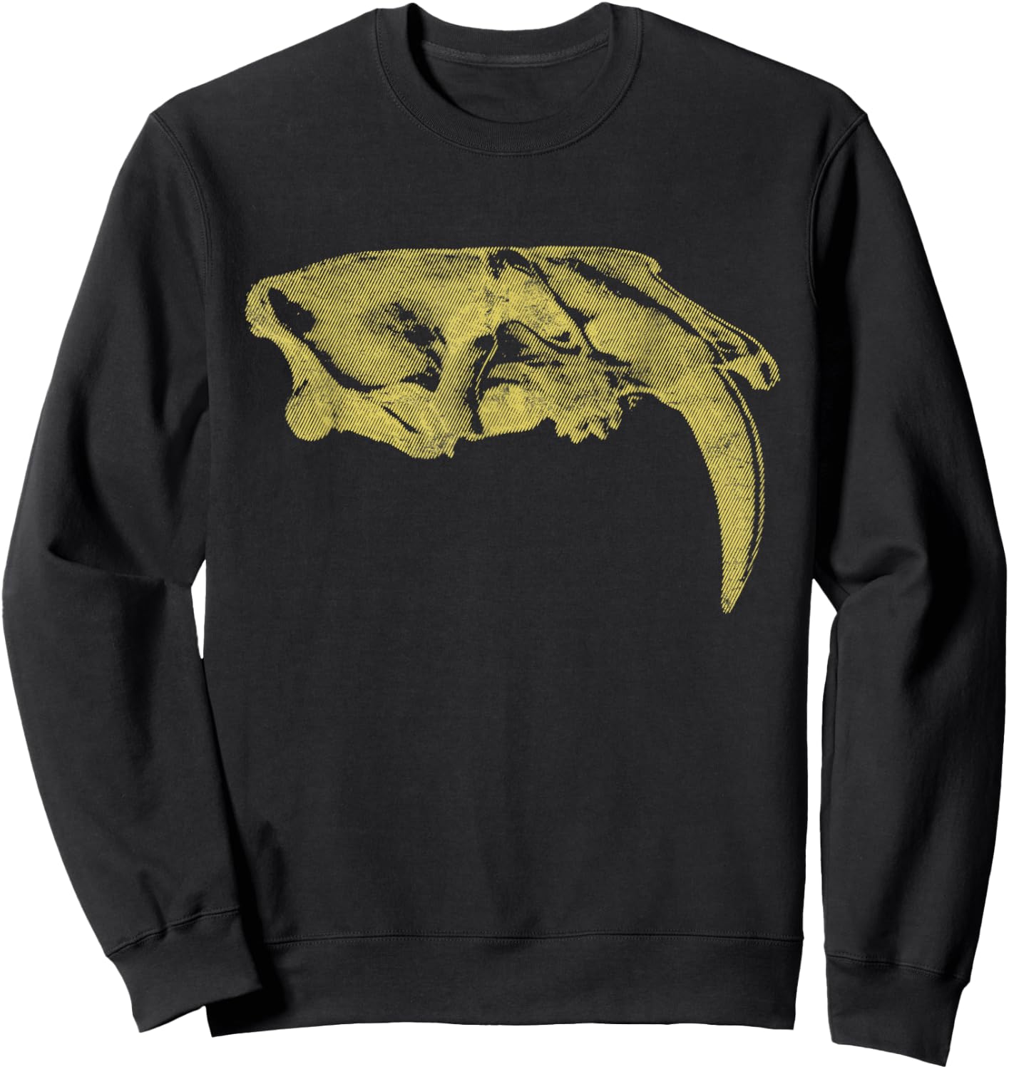 Saber Toothed Tiger Skull - Smilodon Saber Tooth Cat Gift Men Women Kids Sweatshirt - Sweatshirt | Black